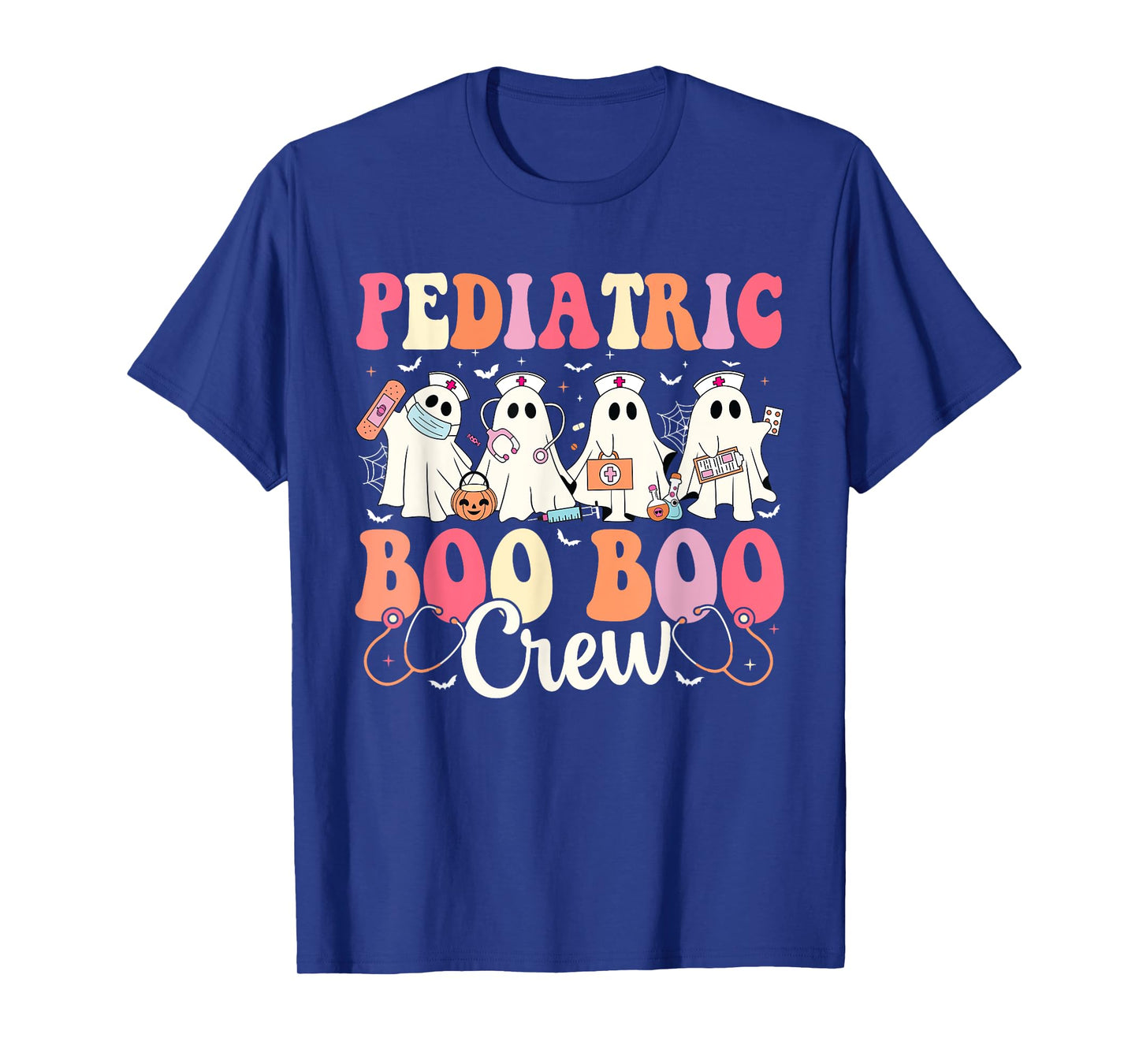 Pediatric Nurse Boo Boo Crew Ghost Nurse Halloween Costume T-Shirt