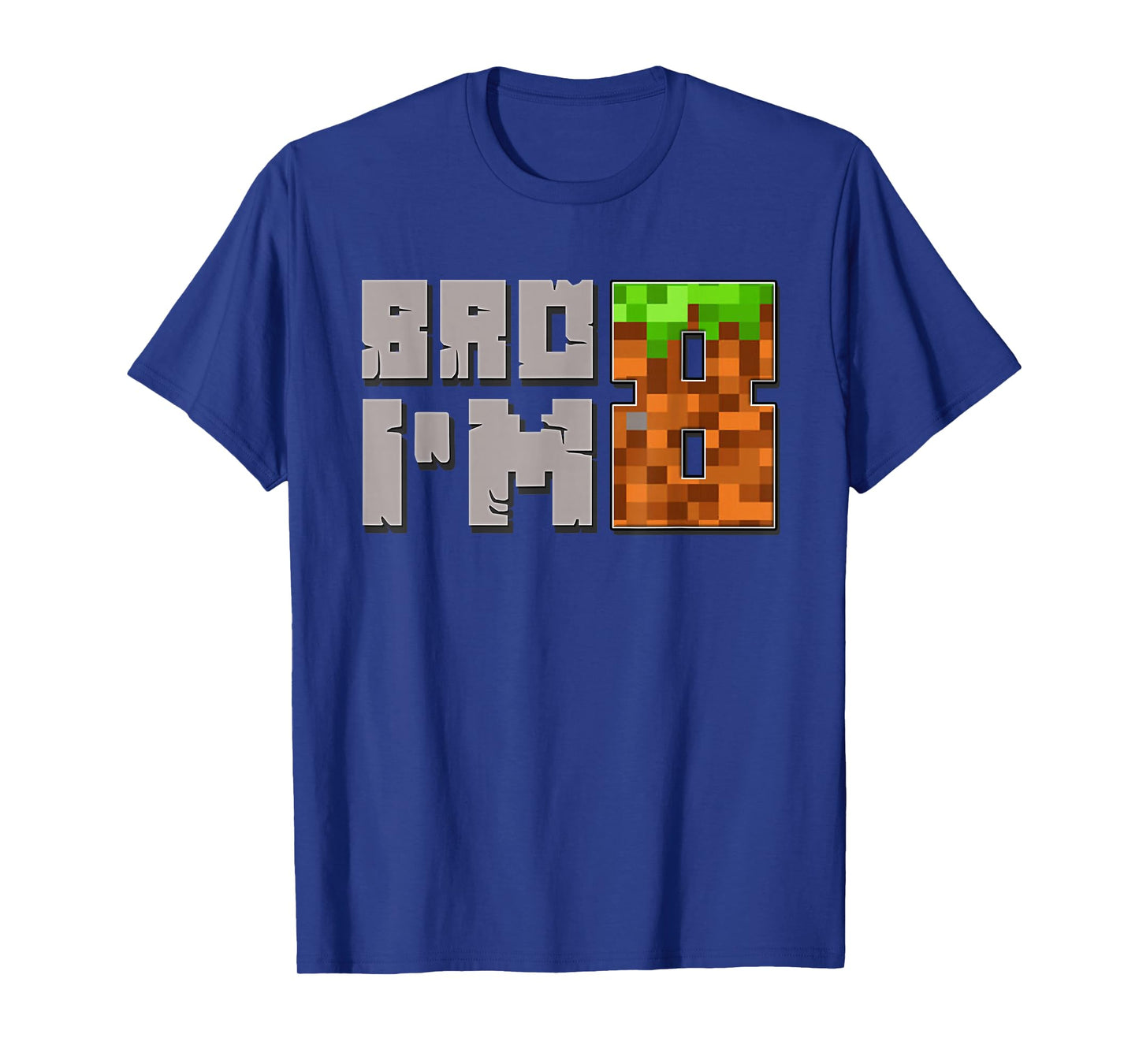 8th Birthday Boy Bro Iβm 8 Year Old Gamer Pixel Boys Kids T-Shirt