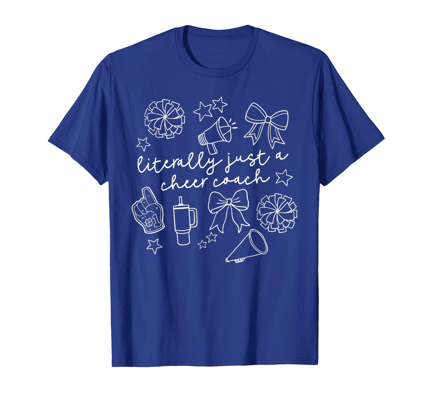Retro Bow Literally Just A Cheer Coach Cheerleading Coach T-Shirt