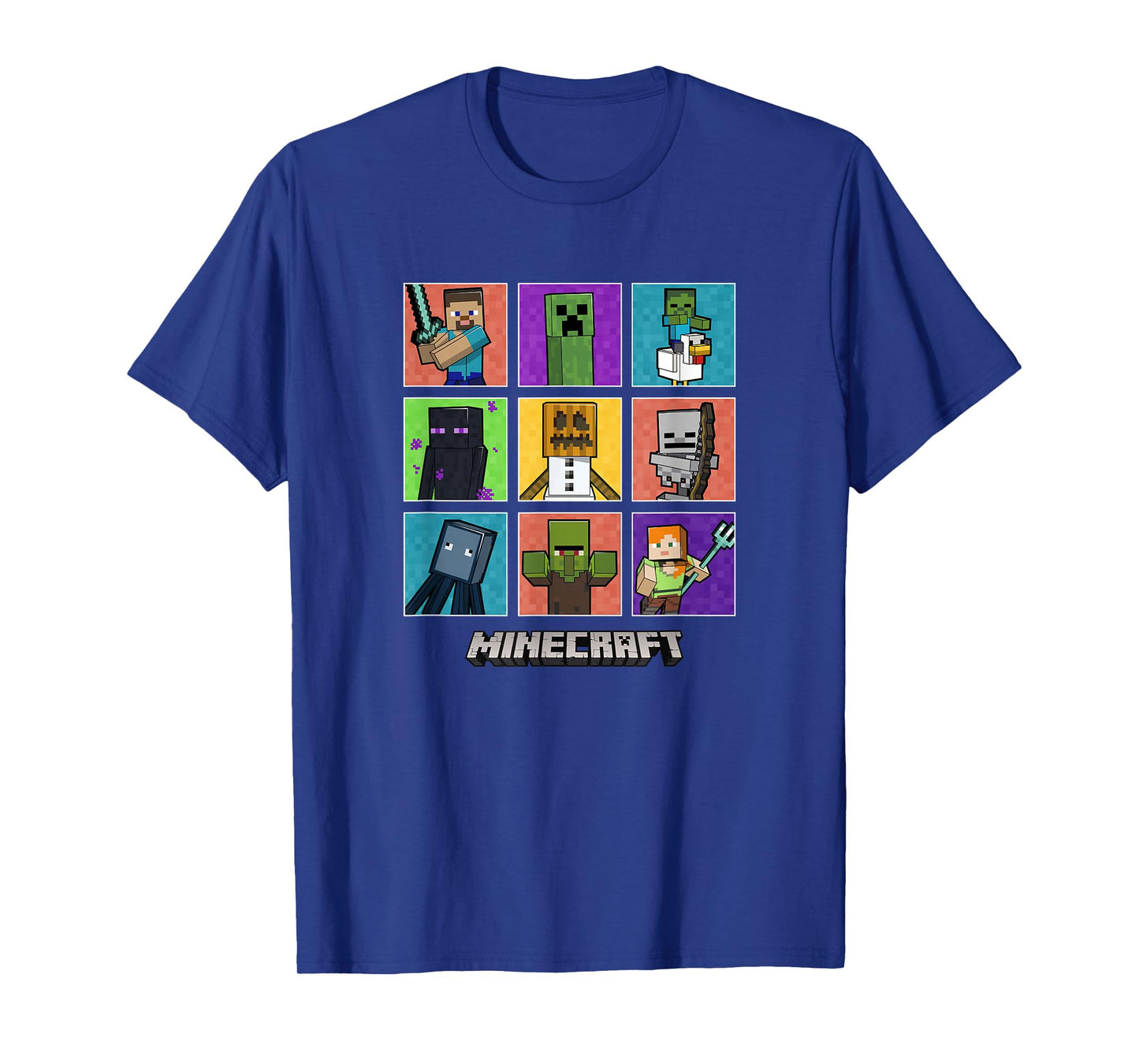 Minecraft Group Shot Colored Box Up T-Shirt