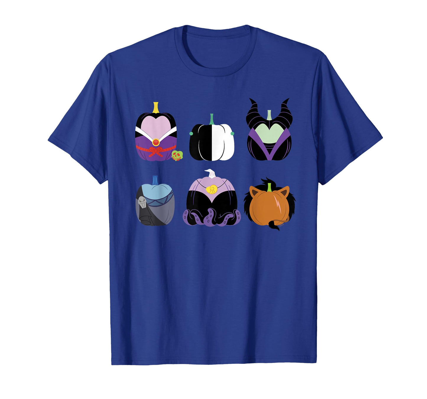 Disney Villains Halloween Pumpkin Characters Grid T-Shirt