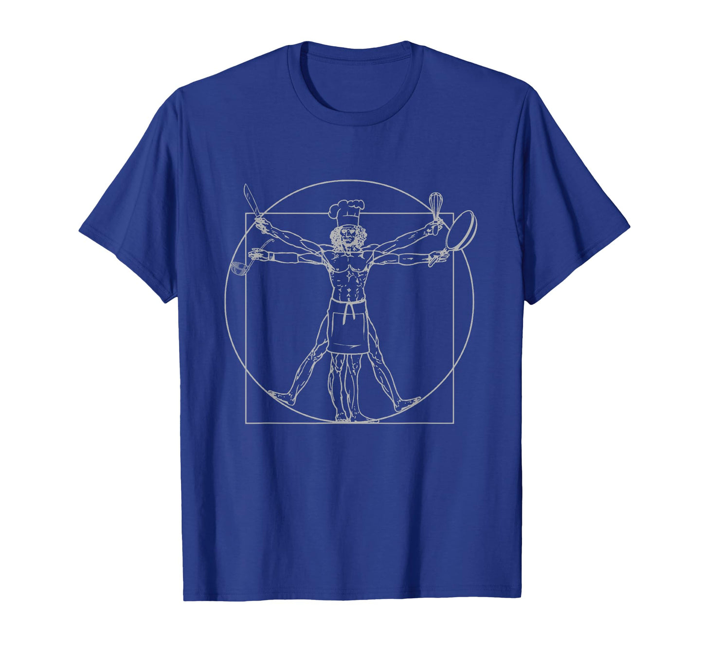 Chef Shirt Vitruvian Man Da Vinci Funny Cooking Tee Gift T-Shirt