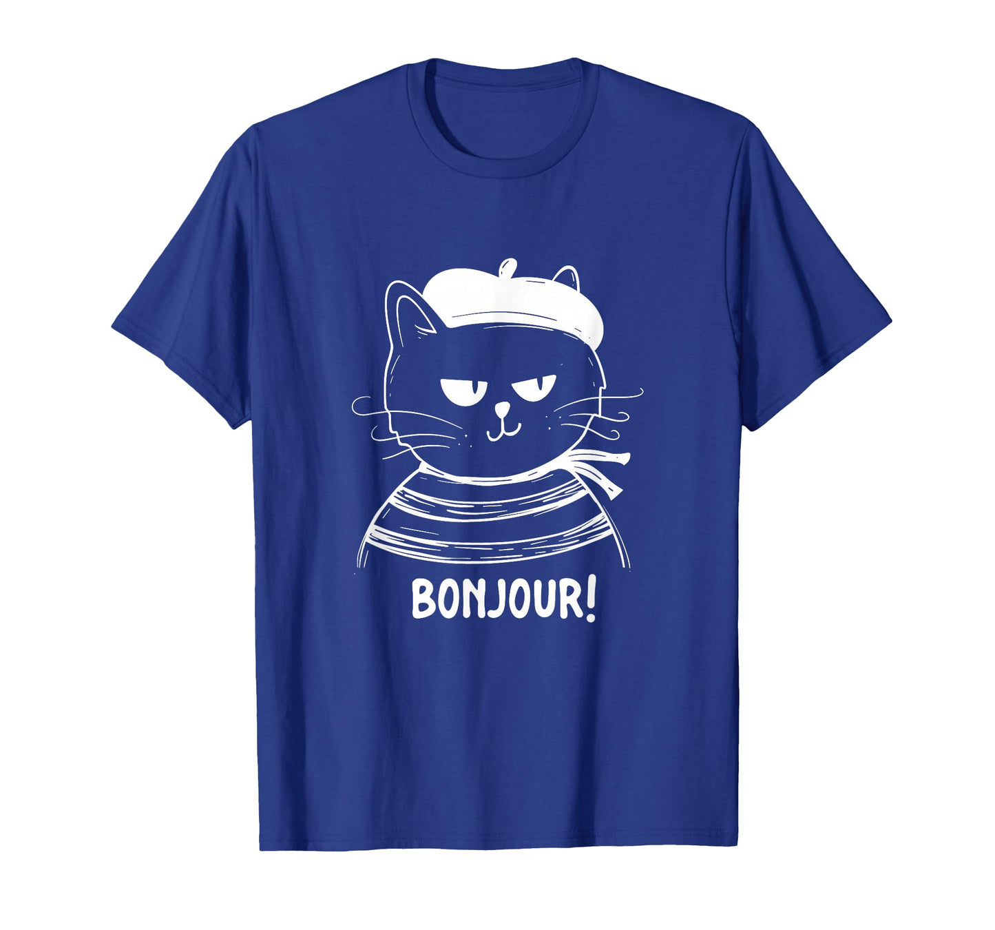 Bonjour - French Cat France Lover Francophile T-Shirt
