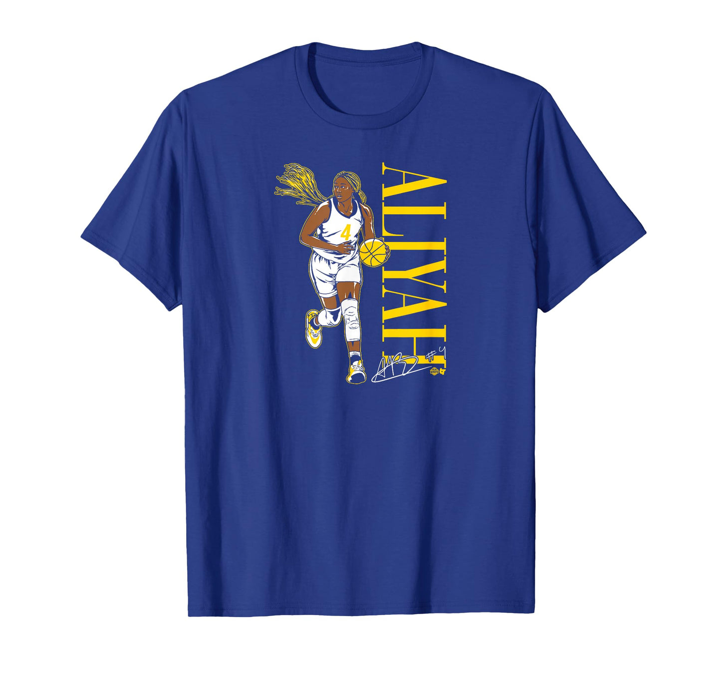 BreakingT Aliyah Boston Indiana Fever WNBA Player T-Shirt - Blue, Small
