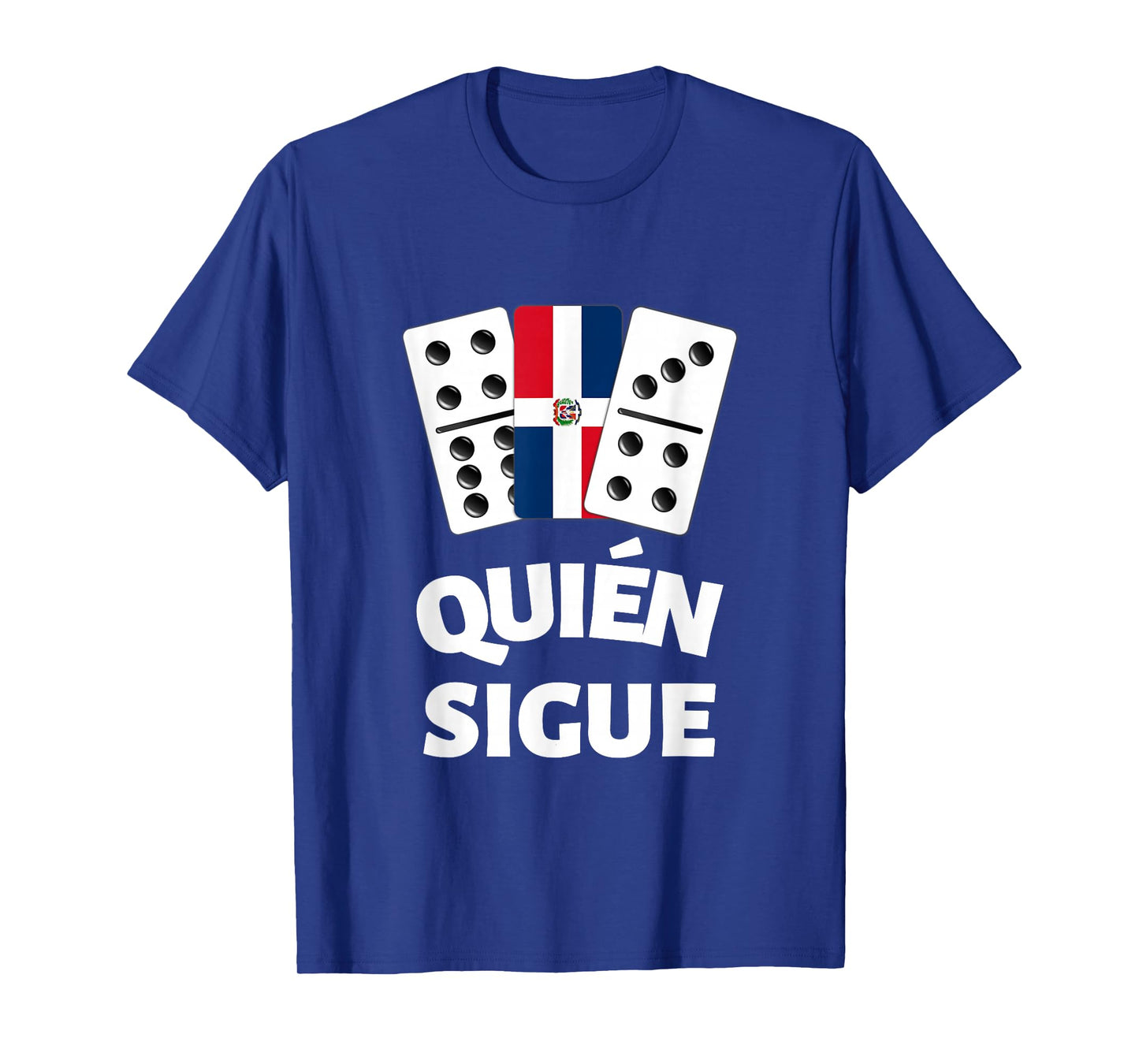 Dominican Republic Flag Dominoes Domino Train Quien Sique T-Shirt