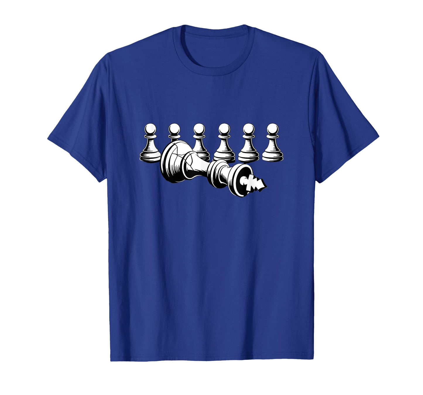 Fallen King Chess Players Pawn Revolution Funny Minimalist T-Shirt