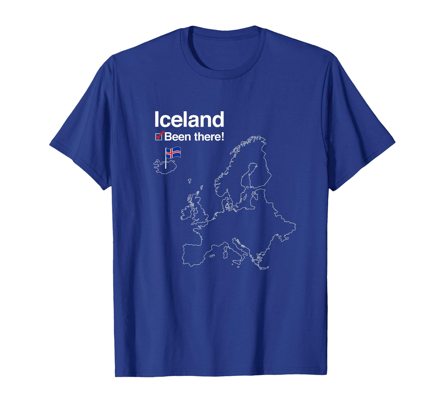 Iceland Shirt with Flag - I've Been There Map T-Shirt