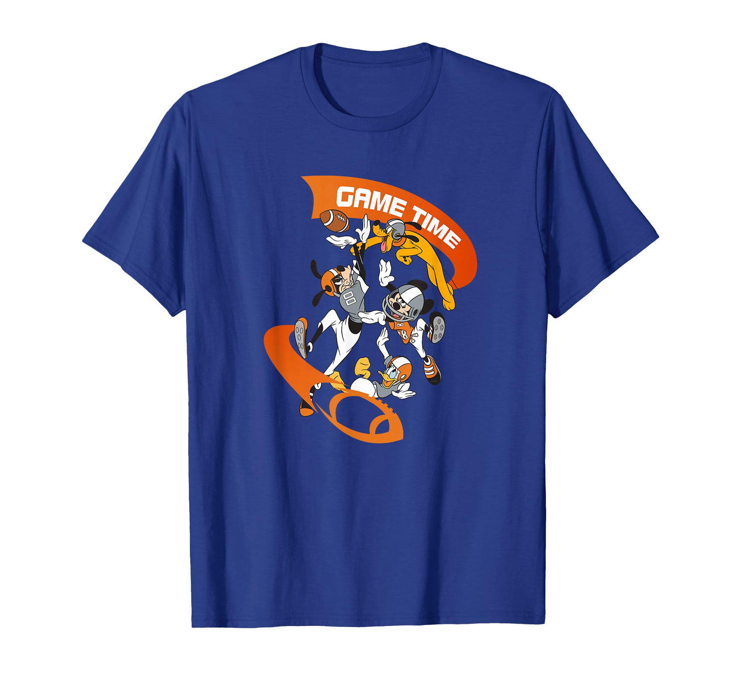 Disney Mickey Goofy Donald & Pluto Game Time Football Sports T-Shirt