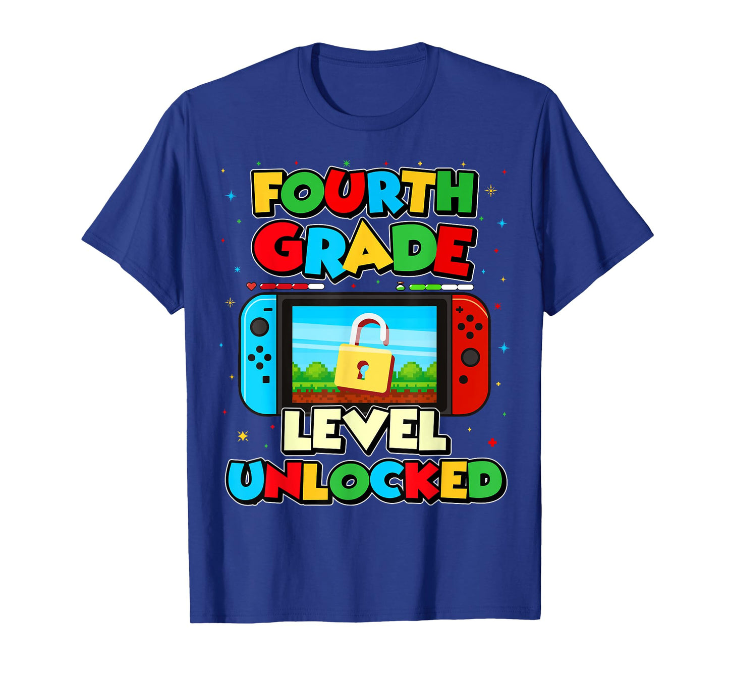 4th Grade Level Unlocked Video Gamer Boy Kids Back To School T-Shirt