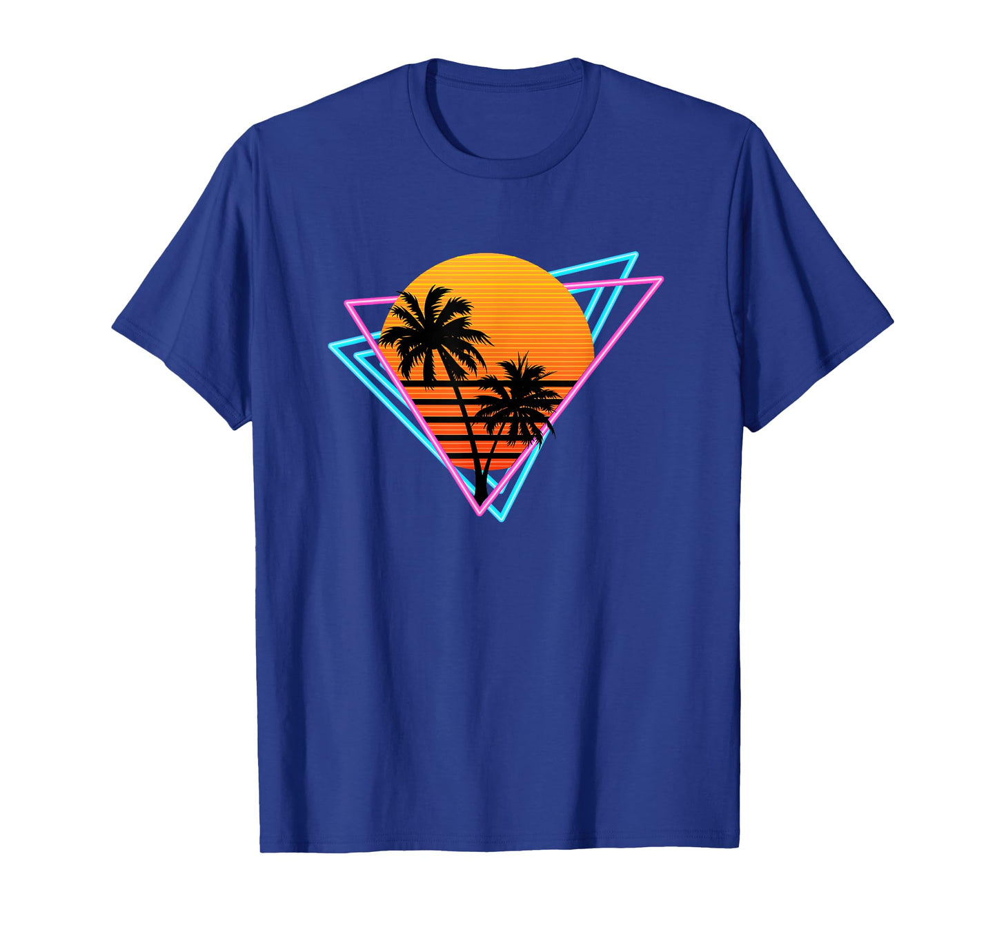 80s Retro Palm Tree Sunset Tee Nostalgic Vintage Sunset T-Shirt