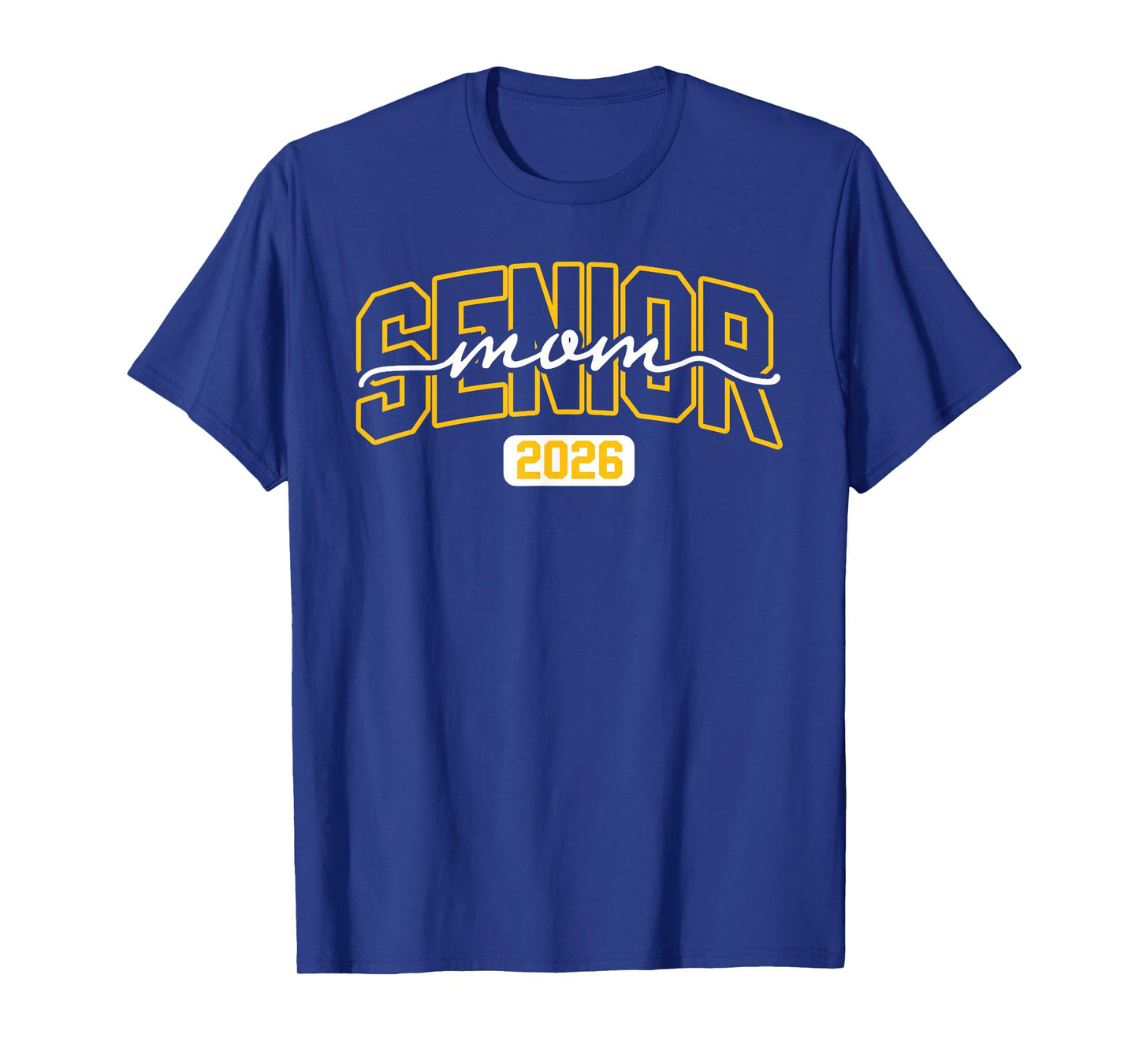 Class of 2026 Senior Mom High School Graduation Black Gold T-Shirt
