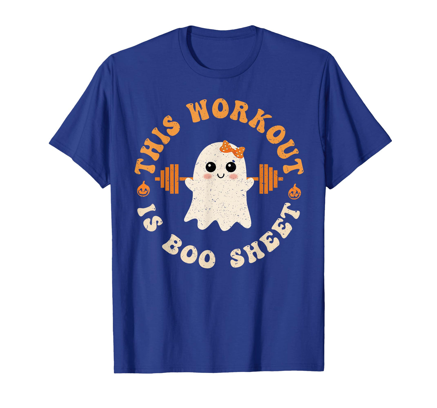Groovy This Workout Is Boo Funny Halloween Gym Ghost Fitness T-Shirt