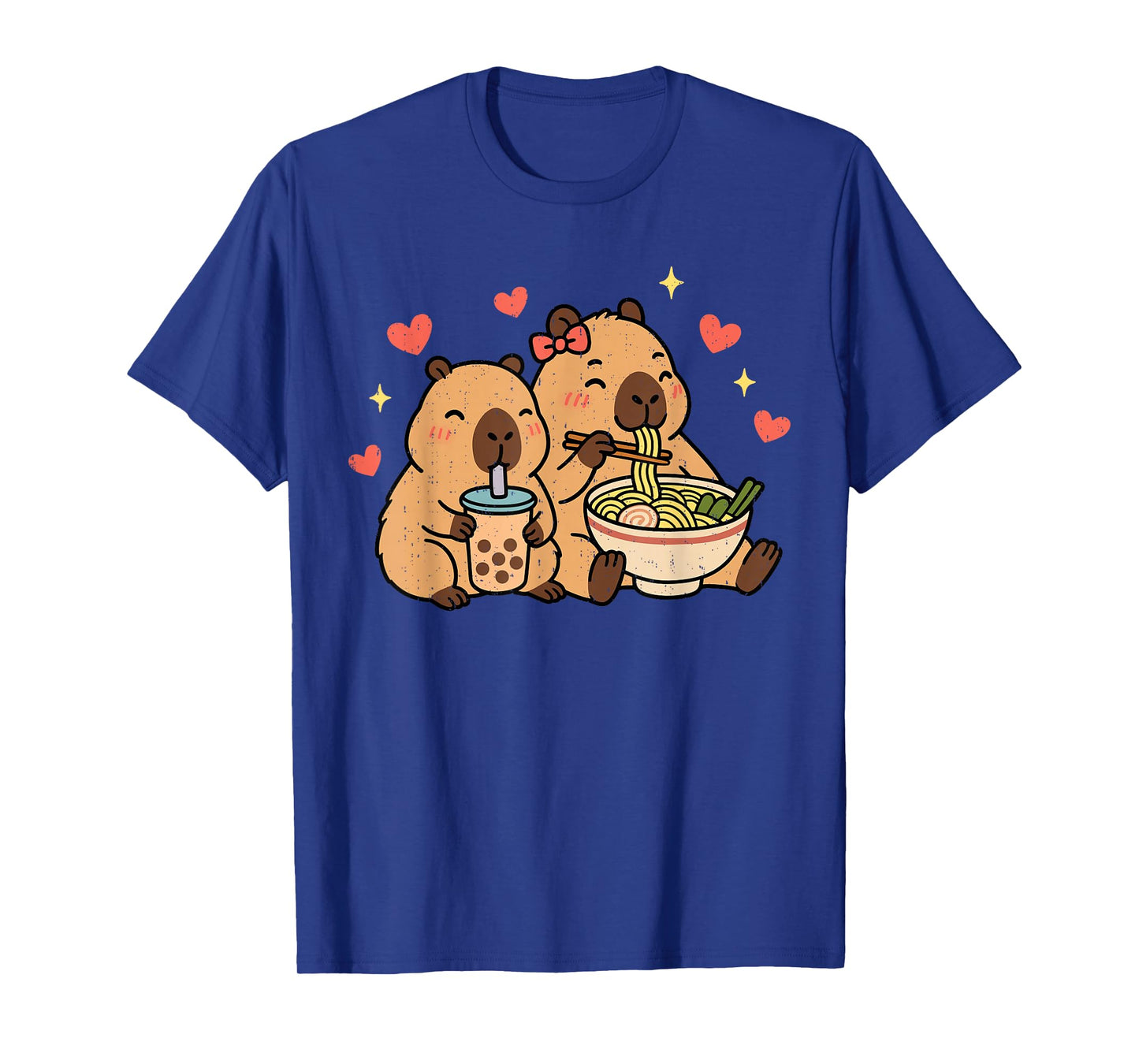 Capybara Ramen Kawaii Anime Drinking Bubble Tea Capy Lover T-Shirt
