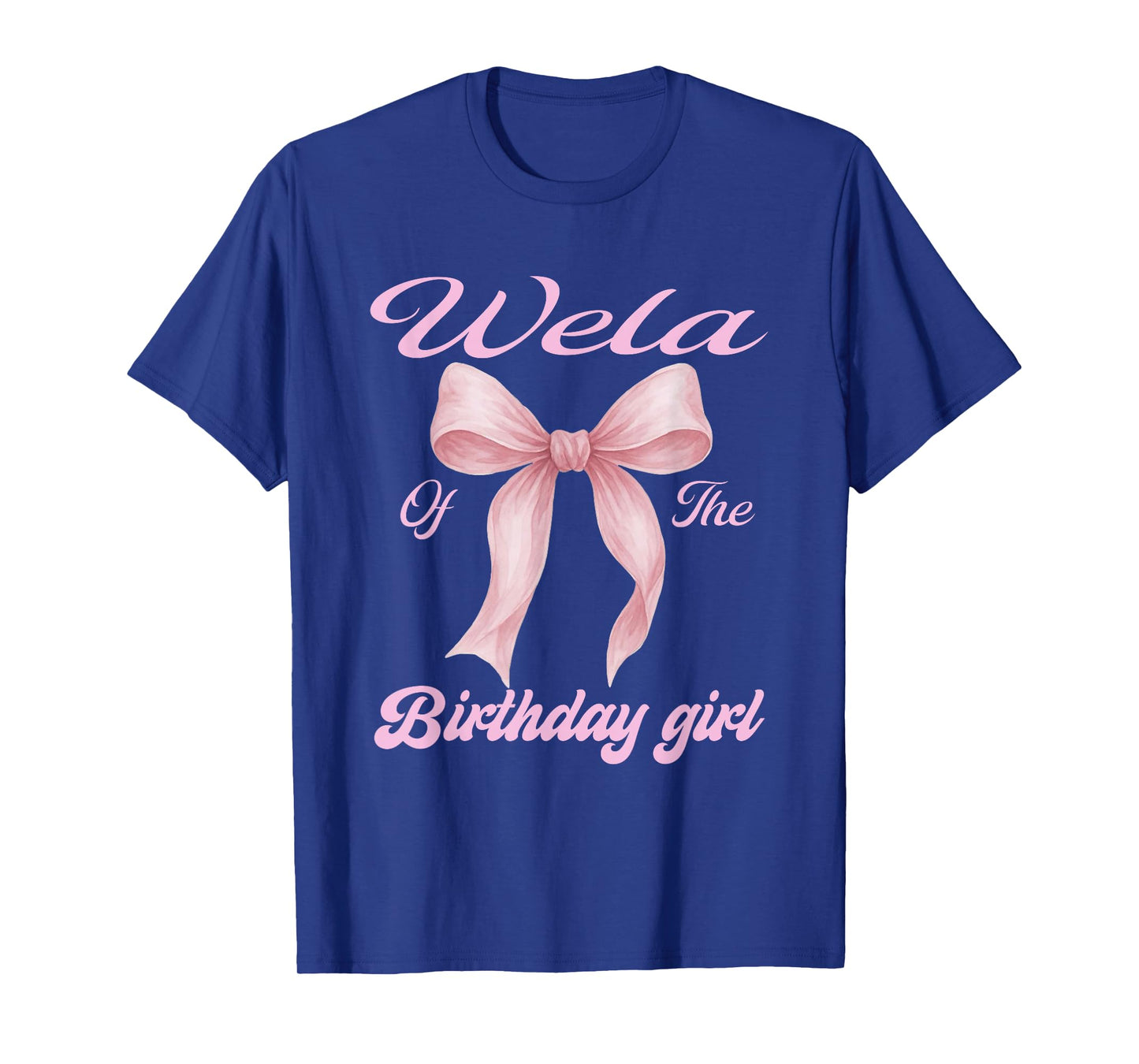Wela of The Birthday Girl Family Pink Coquette Bow T-Shirt
