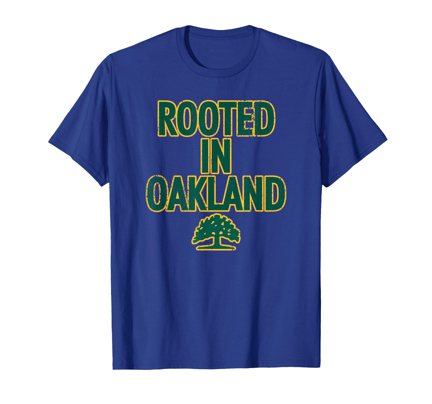 1852 OAK Oakland Tree T-Shirt - Unisex Adults, Kids - Black - Short Sleeve - Crew Neck - Classic Fit - Polyester - Machine Wash