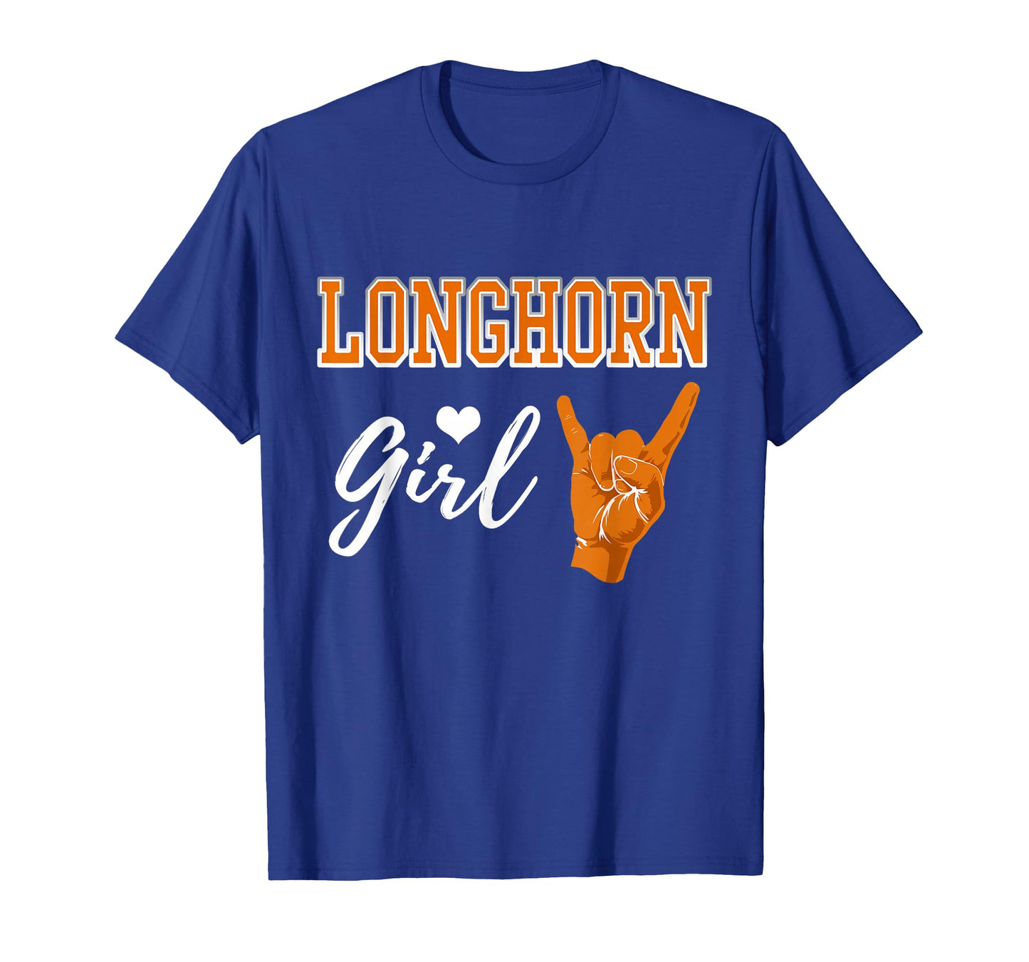 Longhorn Girl Heart Souvenir Gift for Women T-Shirt