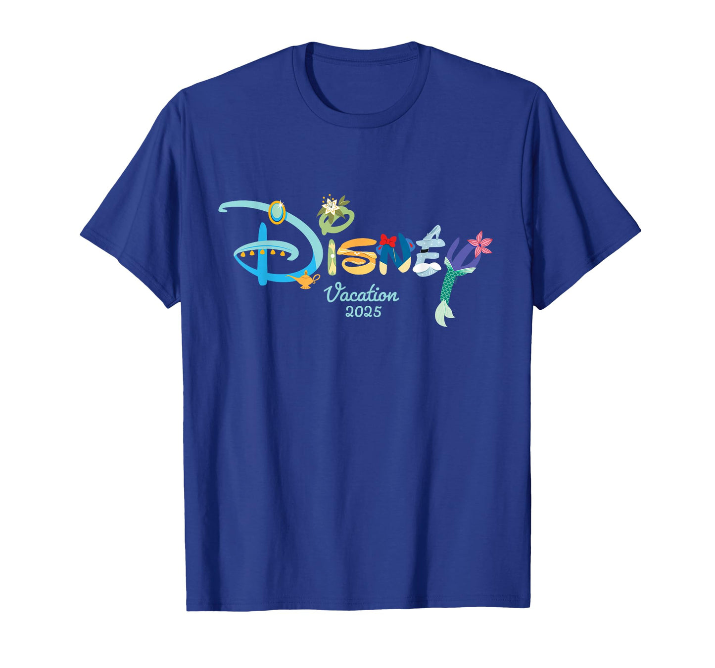 Disney Princess Letters Logo Matching Disney Vacation 2025 T-Shirt