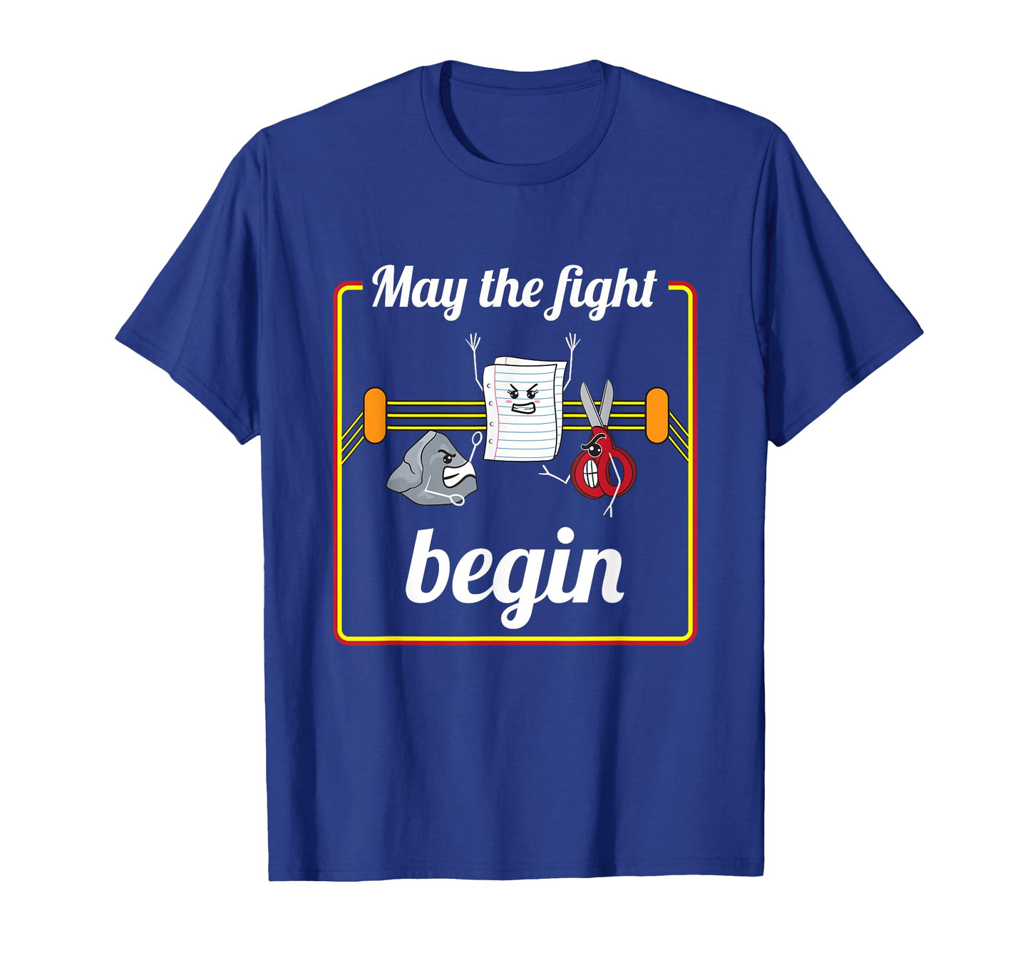 May The Fight Begin Cute Rock Paper Scissors T-Shirt