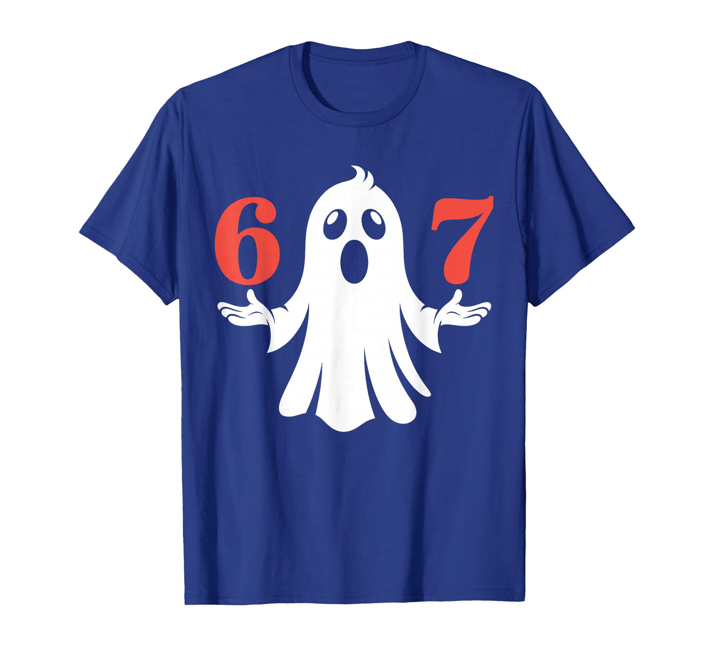 Six Seven Meme 6 7 Halloween Ghost Costume T-Shirt