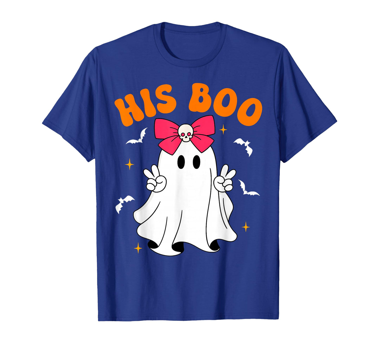 Her Boo & His Boo Funny Matching Halloween Couples T-Shirt