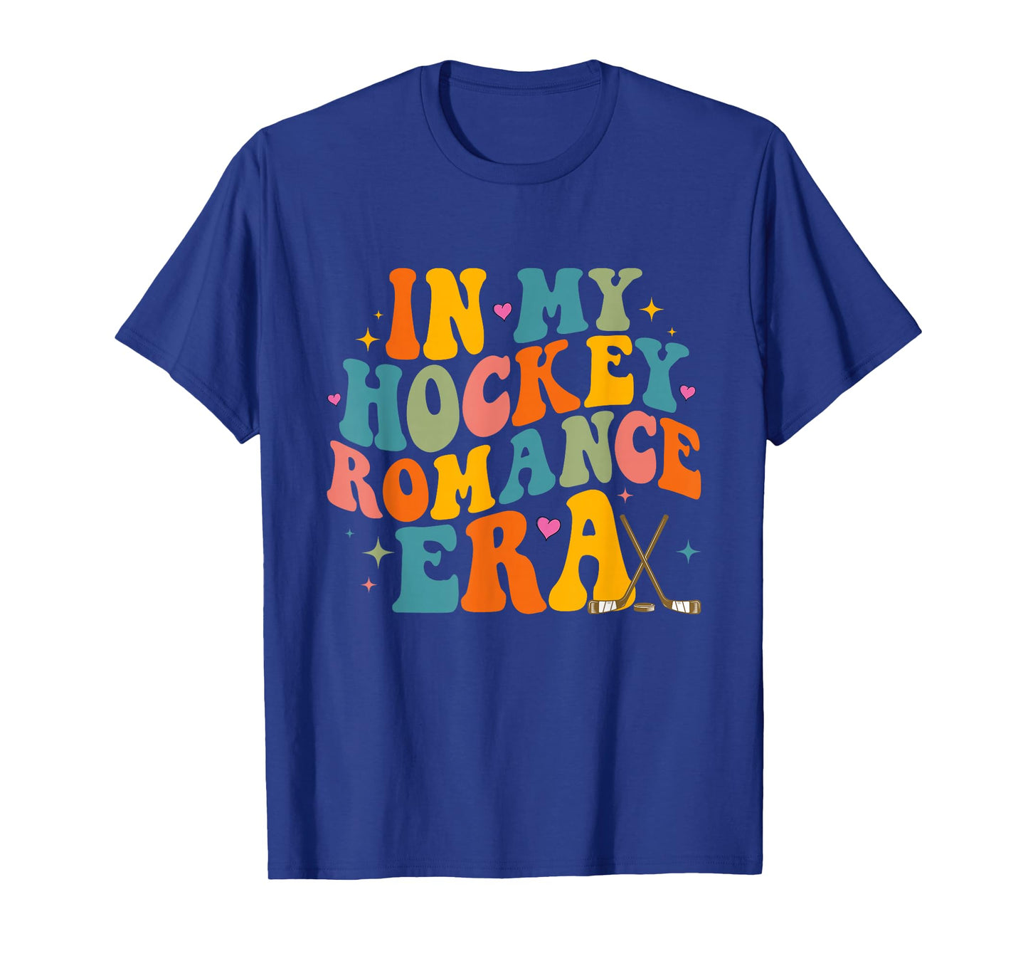 In My Hockey Romance Era Retro Groovy Game Day Funny Sports T-Shirt