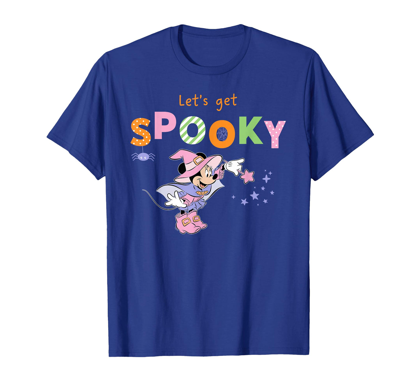 Disney Minnie Mouse "Let's Get Spooky" Cute Halloween Witch T-Shirt