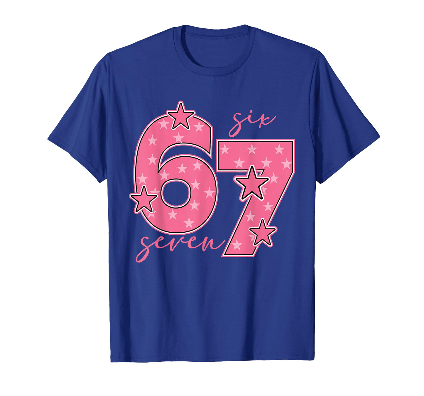 67 Meme Six Seven Gen Alpha Slang Cute Pink 6 7 Girls T-Shirt