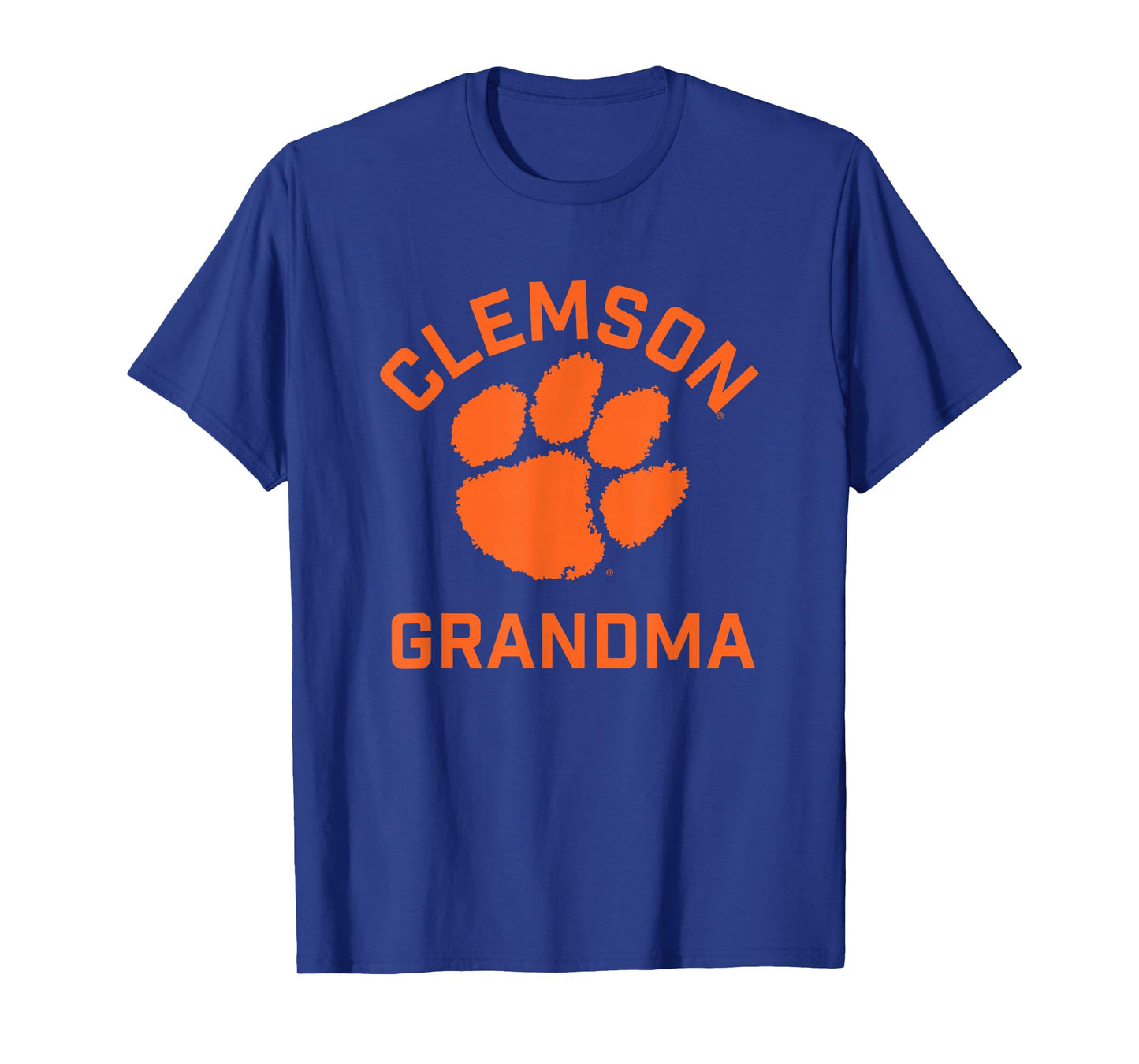 Campus Lab Clemson Tigers Arched Grandma T-Shirt - Purple, X-Small, Unisex, Short Sleeve, Modern, Letter Print, College, All Seasons, Sports, Casual, Clemson University Students, Alumni, Fans, Adults