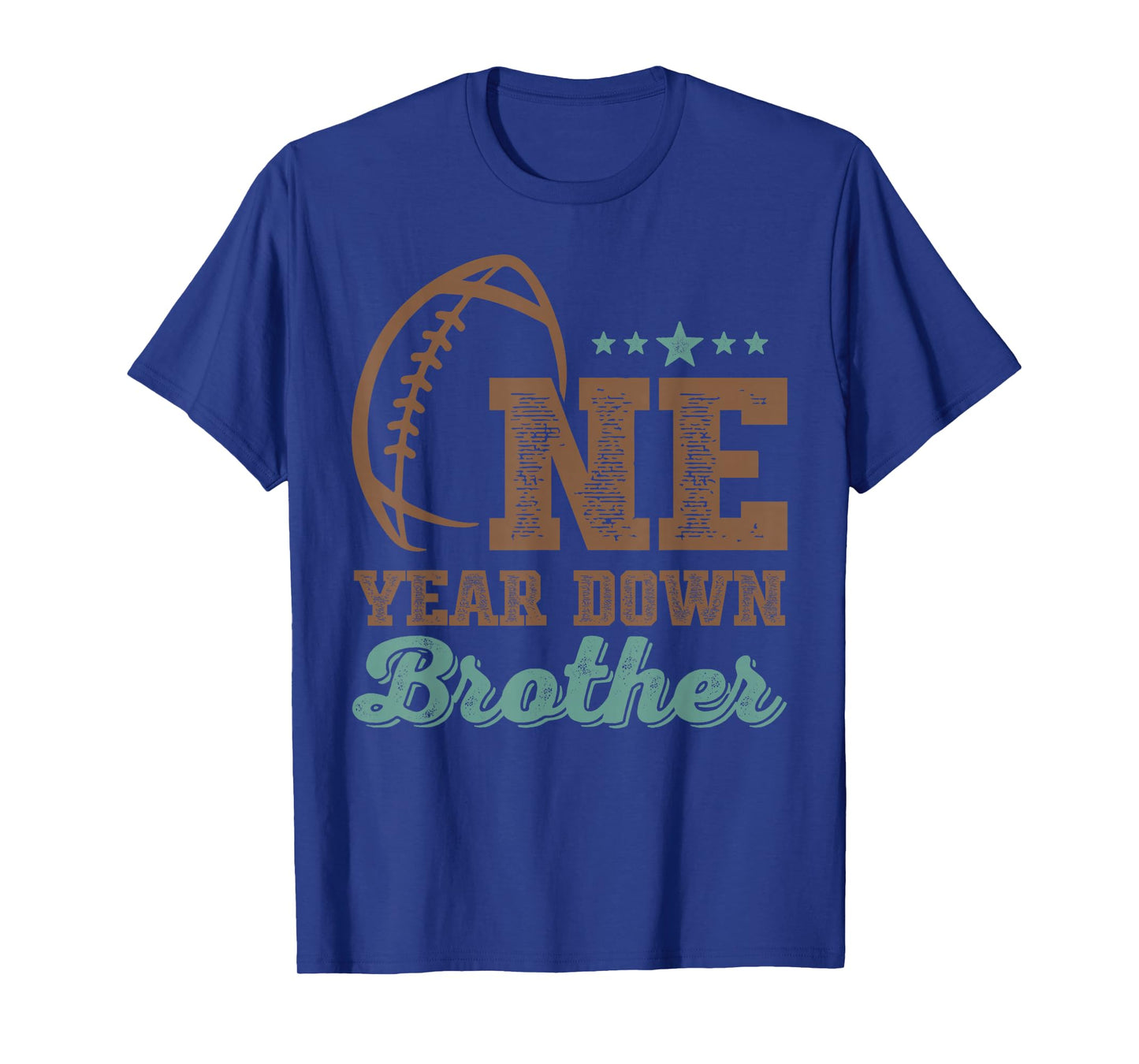 Brother Of The Birthday Boy 1st Year Down Birthday Football T-Shirt