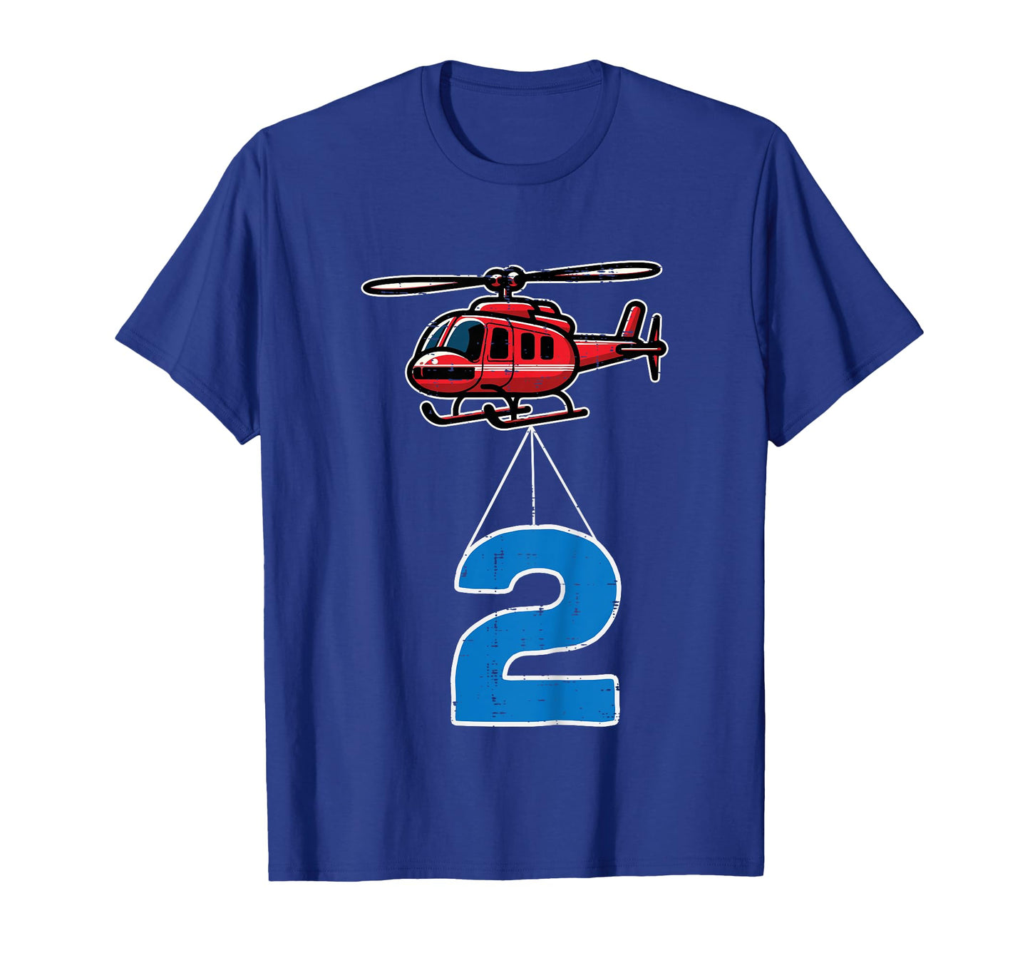 Kids 2nd Birthday Helicopter 2 Two Year Old Bday Toddler Boys Kid T-Shirt