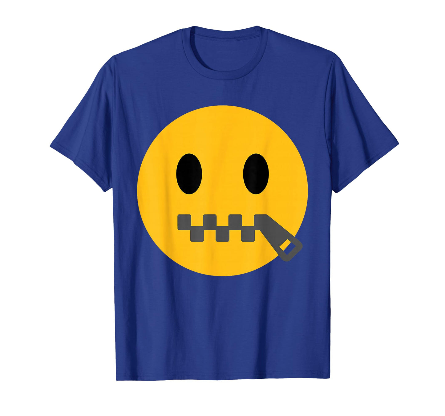 Funny Emoticon Zipper-Mouth Face Lips Sealed T-Shirt