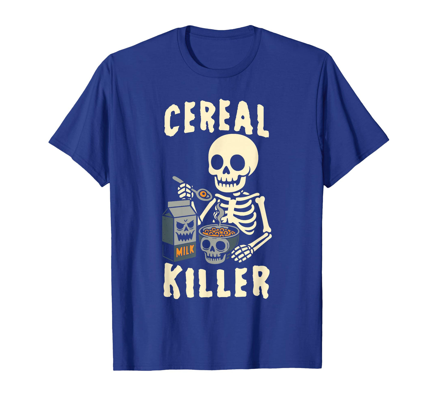 Cereal Killer Funny Skeleton Low Budget Halloween T-Shirt