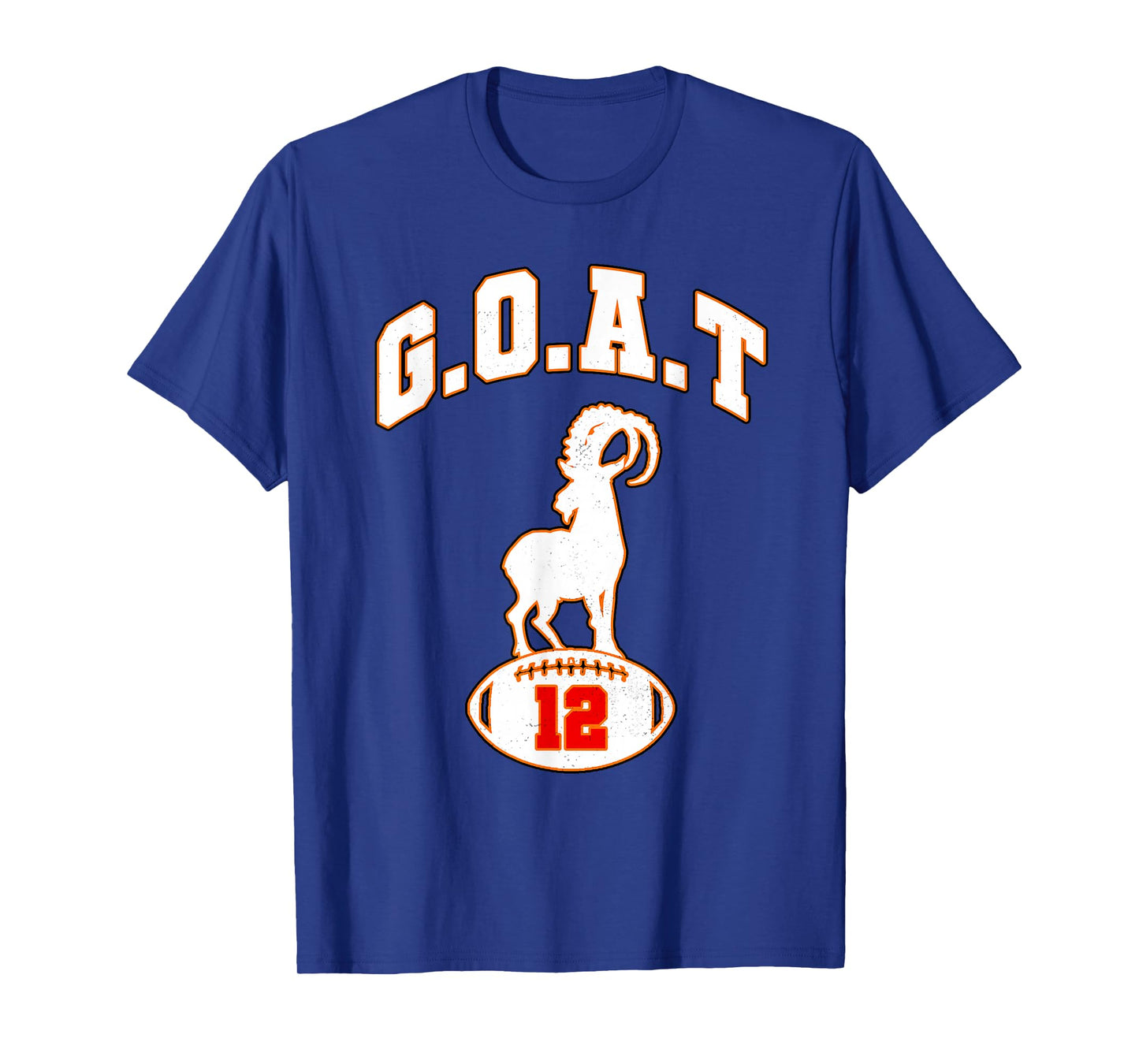 Vintage Distressed GOAT 12 Football T-Shirt