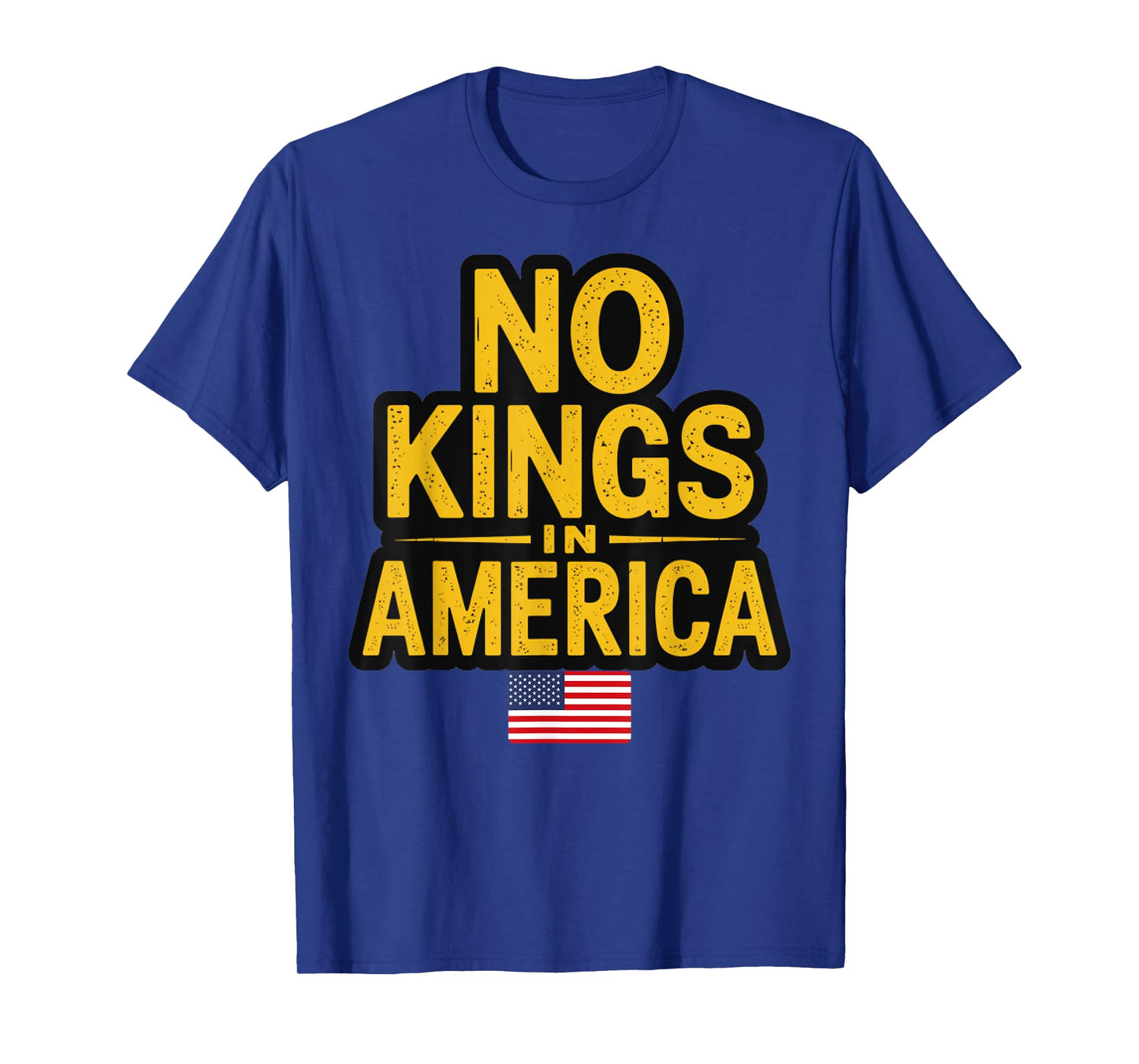 no kings in america flag hat in United States Vintage T-Shirt