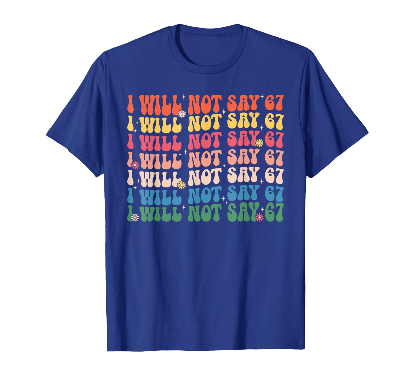 67 Write Lines Six Seven 7endy 6 7endy Retro Groovy 67 Meme T-Shirt