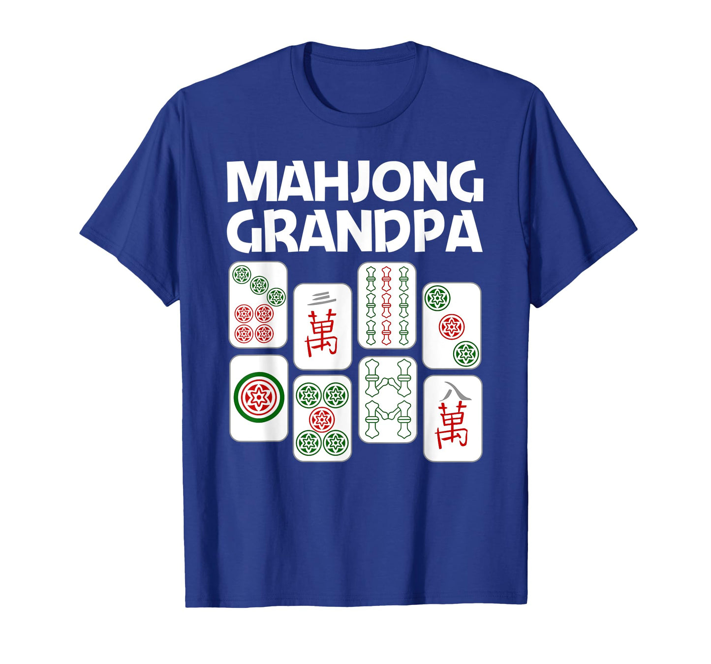 Funny Mahjong Gift Grandpa Dad Men Tile Game Lover Players T-Shirt