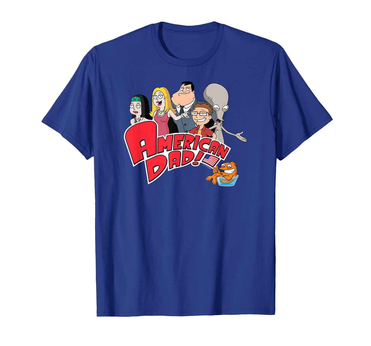 American Dad Show Logo with Family Cartoon T-Shirt