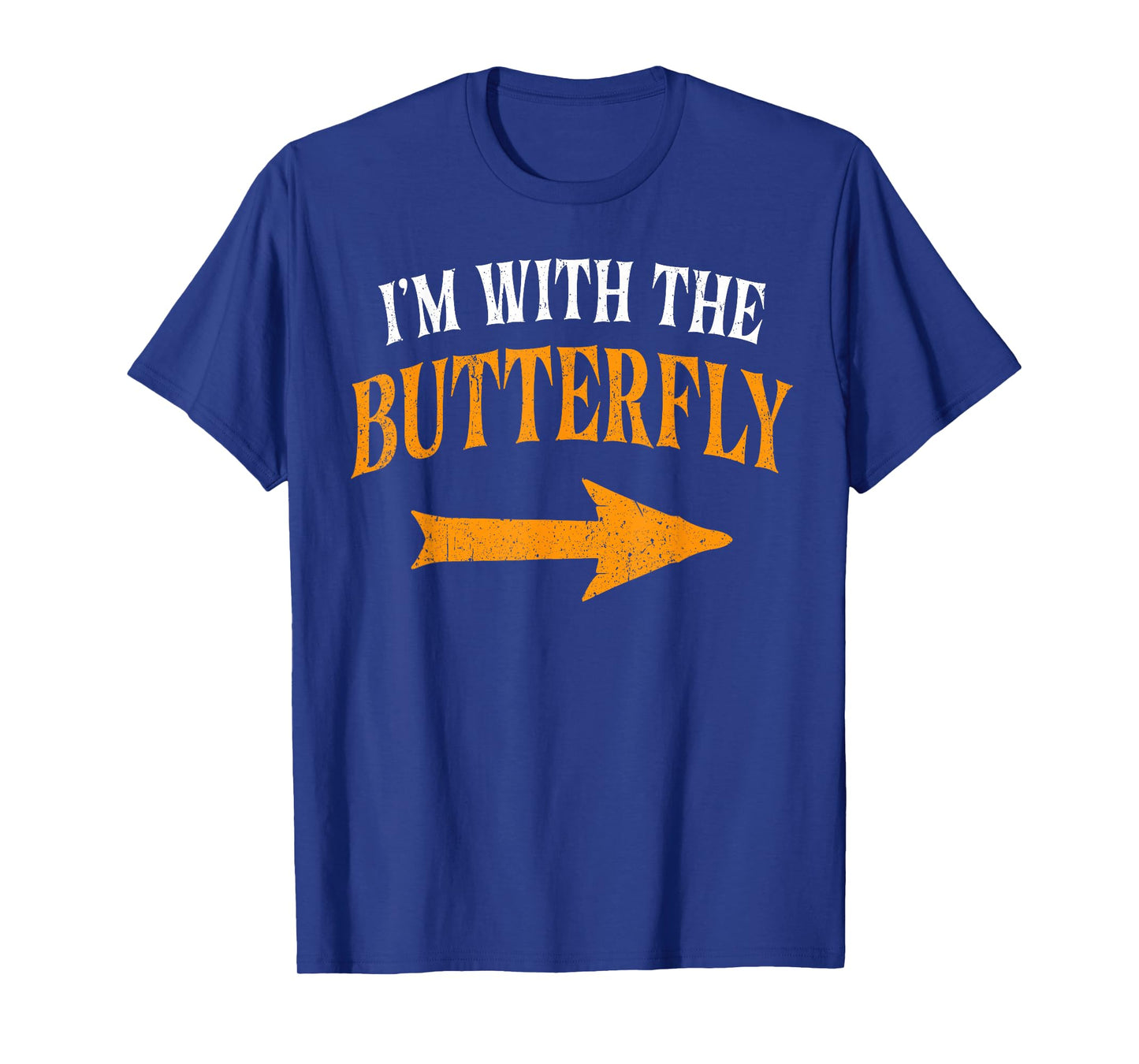 I'm With Butterfly Party Matching Couples Halloween Costume T-Shirt