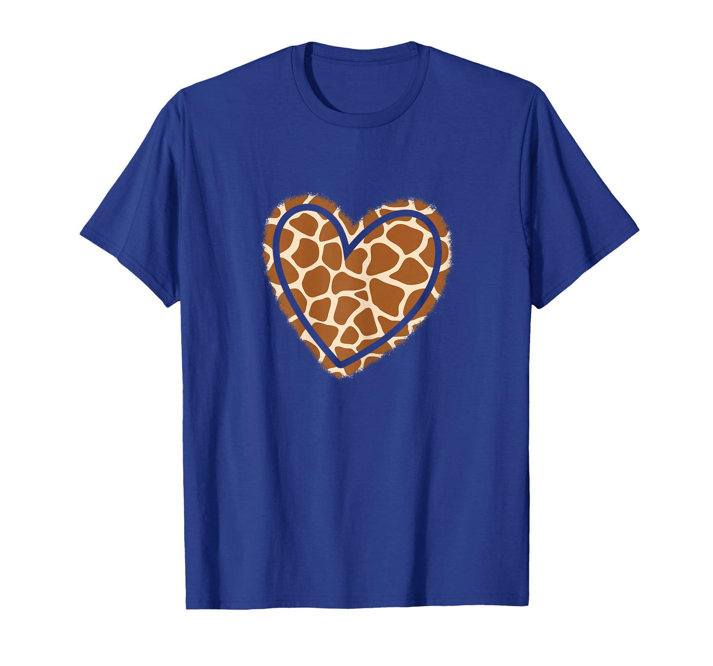 Cute Animal Pattern Giraffe Print Heart Women Girls T-Shirt