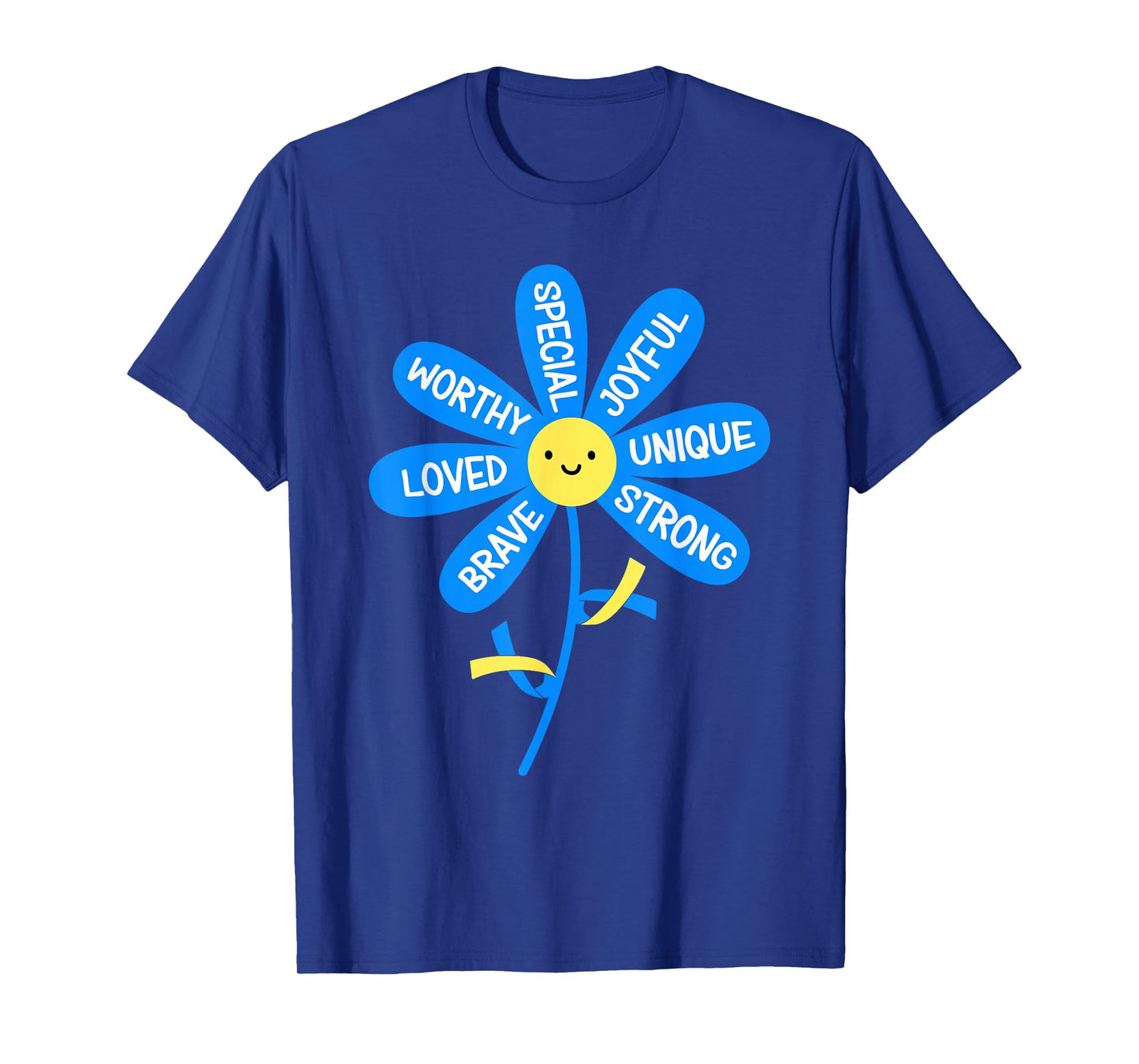 Down Syndrome Awareness Flower Inspirational Trisomy 21 Cute T-Shirt