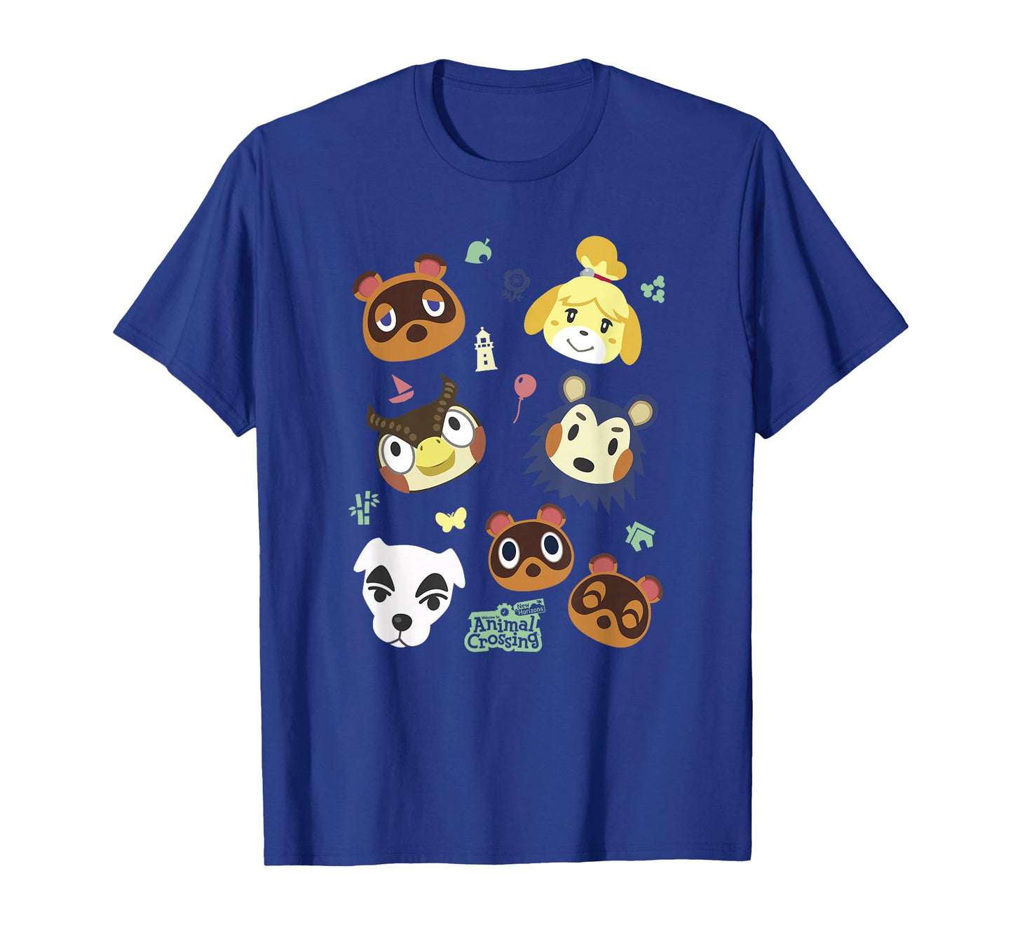 Animal Crossing Cute Pet Friends Nintendo Big Face Jumble T-Shirt