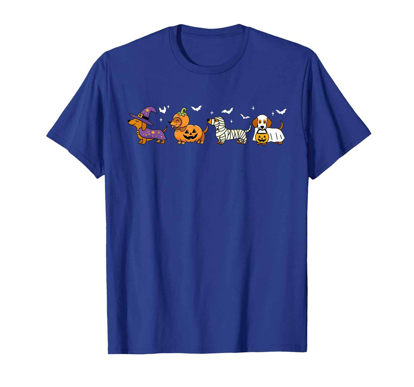 Cute Dachshund Ghost Pumpkin Dog Halloween Costume T-Shirt