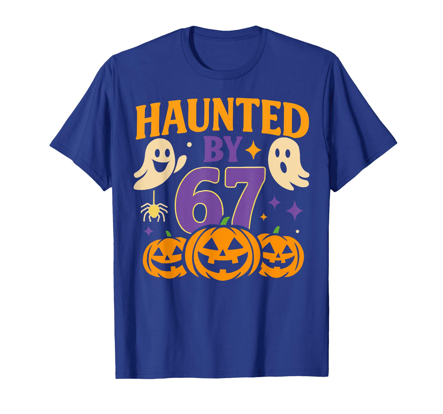 Haunted by 6 7 Funny Ghost and Pumpkin Halloween Costume T-Shirt