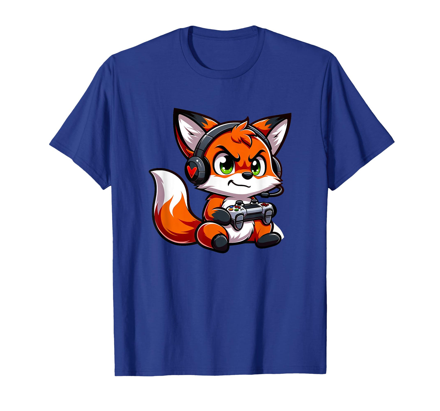 Funny Red Fox Gamer Video Games Boys Girls Kids T-Shirt