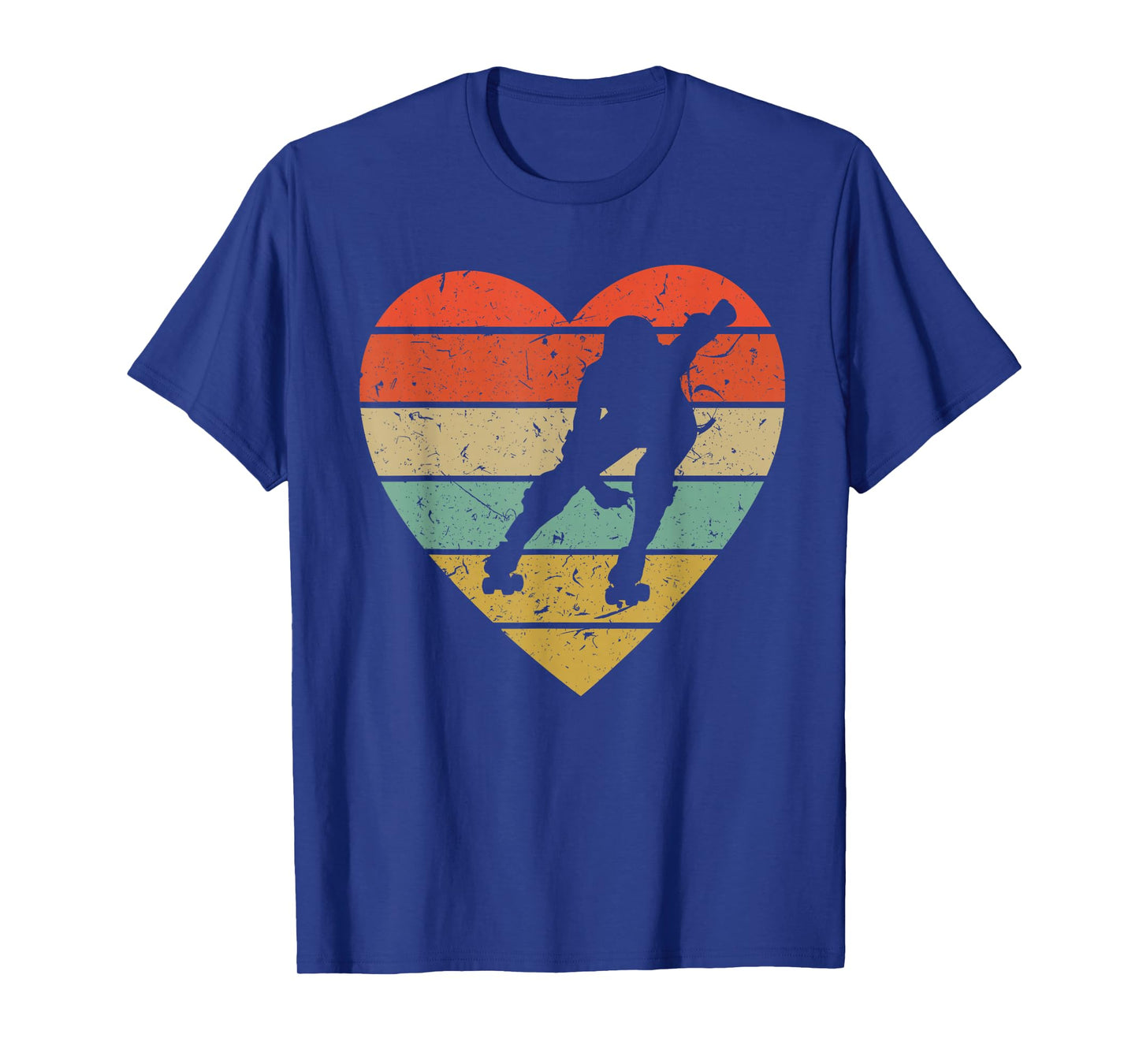 Roller Derby Vintage Design Retro Skater Player Heart Sport T-Shirt