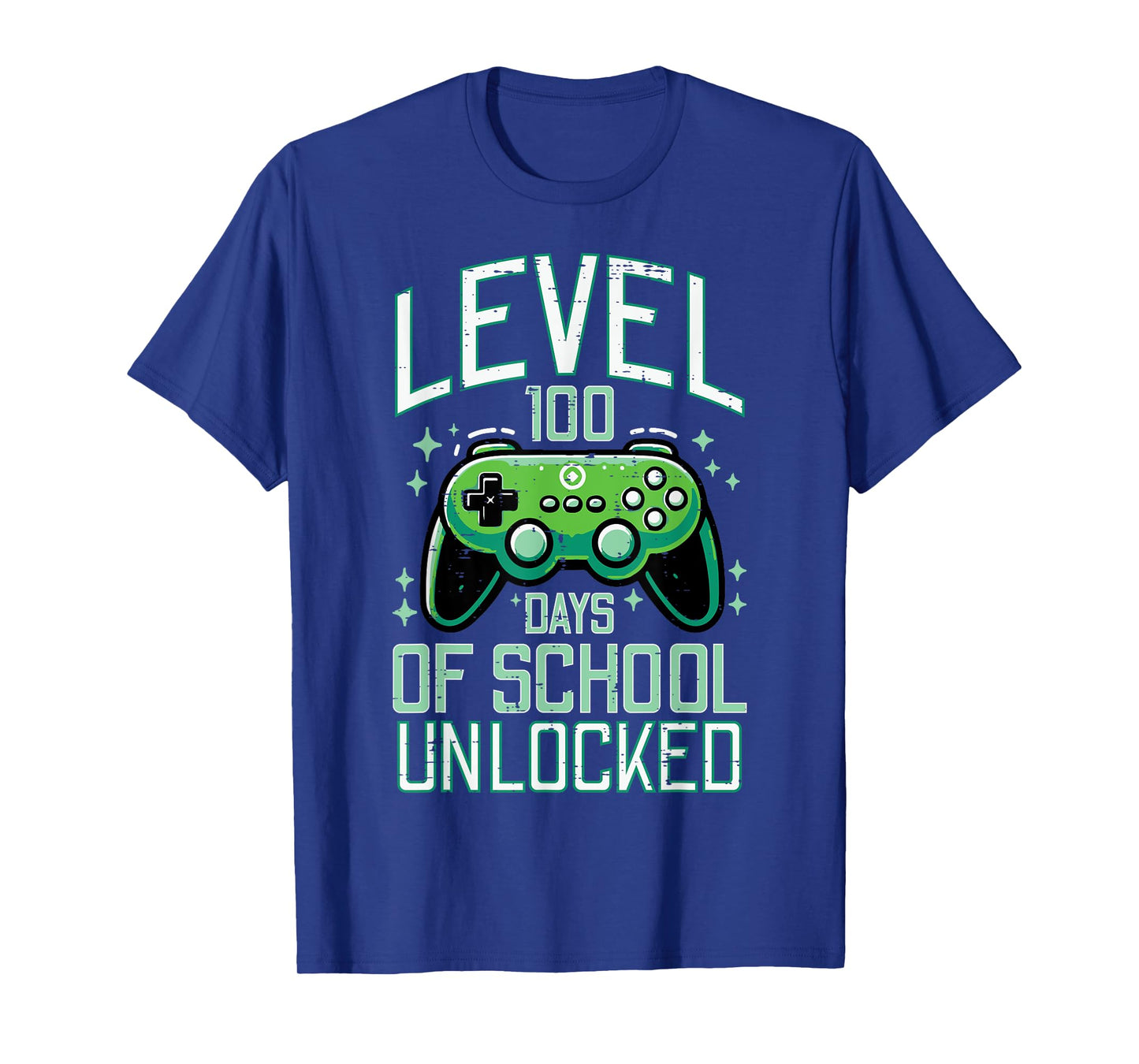 Level 100 Days School Unlocked 100th Day Gamer Men Boys Kids T-Shirt