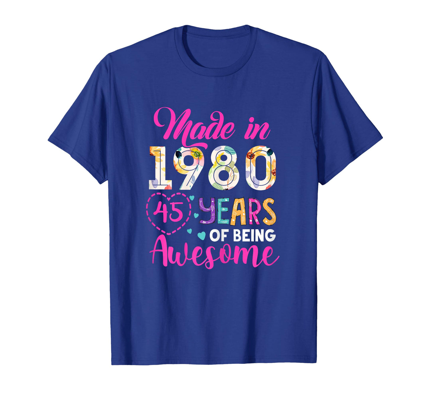 45 Year Of Being Awesome Made In 1980 Birthday Gifts Vintage T-Shirt