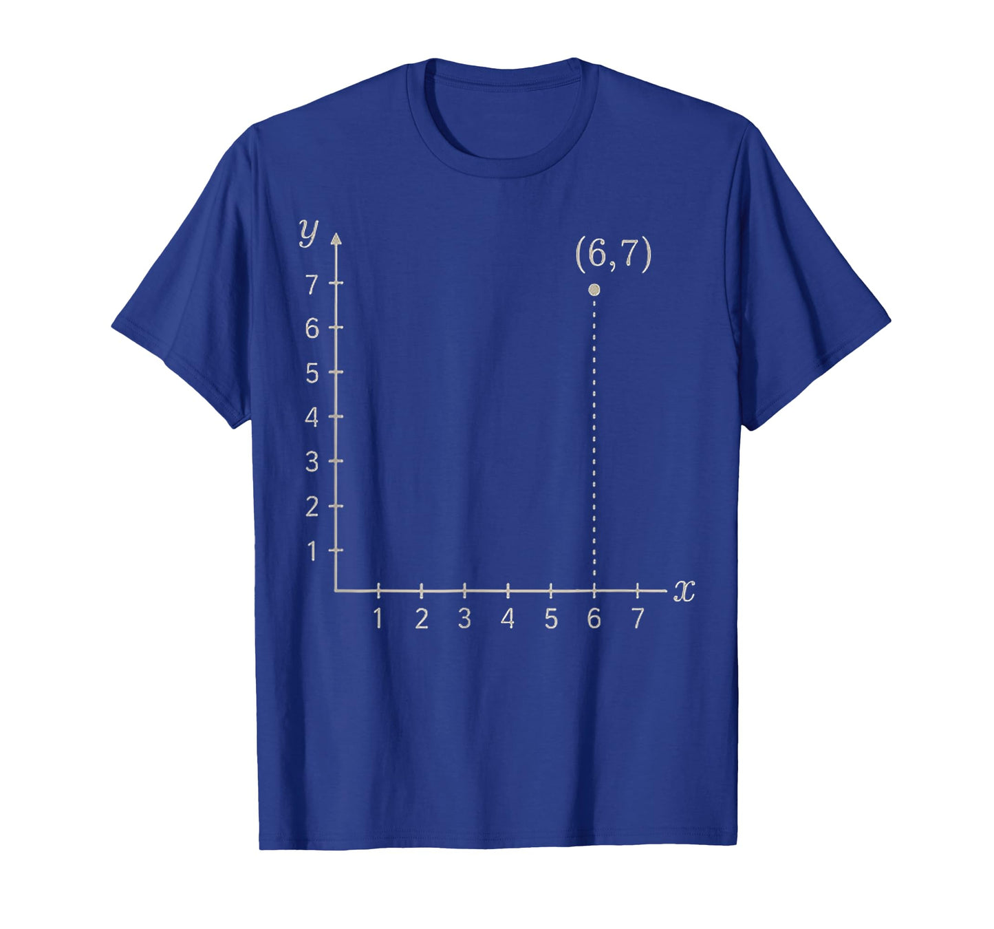 Six Seven 6 7 Coordinate Grid Plot Graph Plane Meme Design T-Shirt