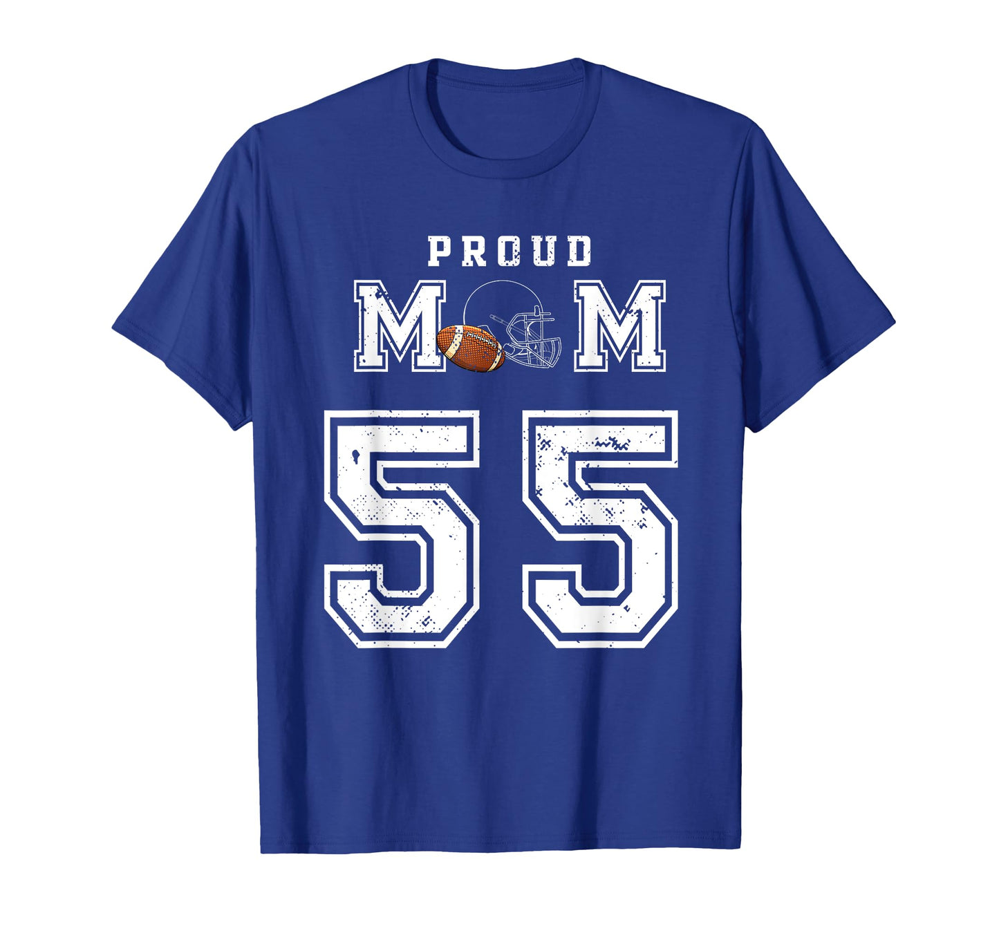 Custom Proud Football Mom Number 55 Personalized For Women T-Shirt