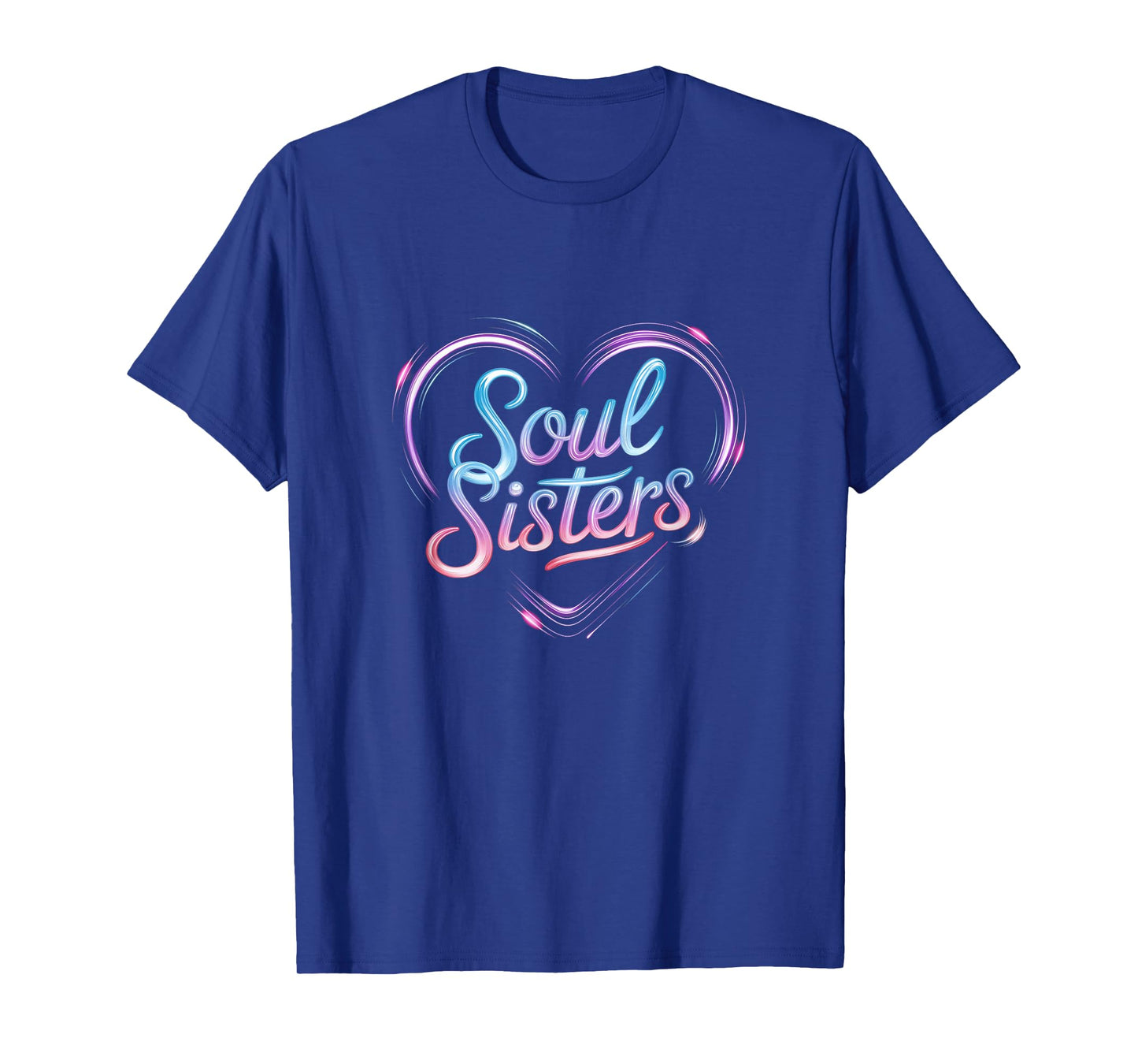 Vibrant Soul Sisters Heart Design T-Shirt